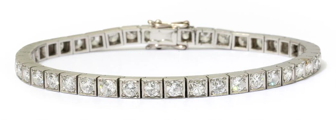 A diamond bracelet set with numerous brilliant-cut diamonds, mounted