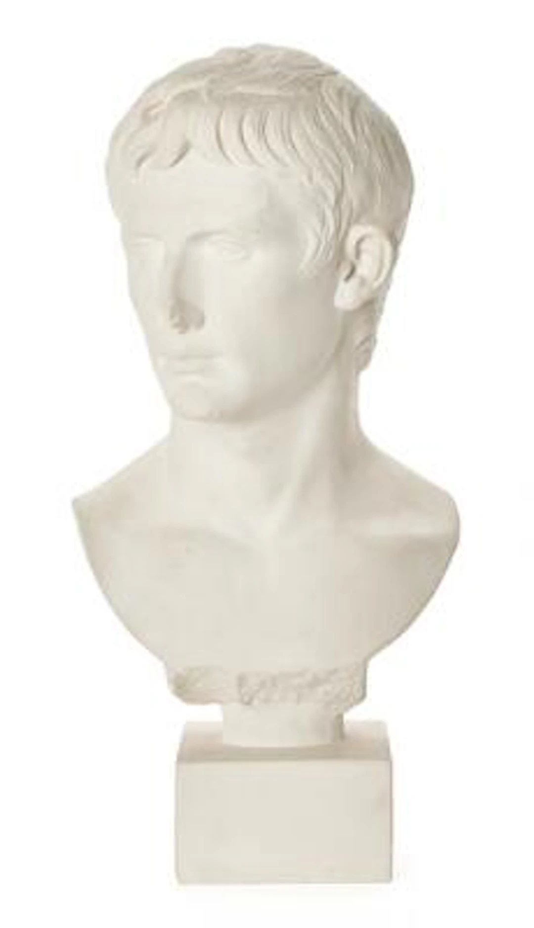 "Emperor Augustus" plaster cast bust. Marked Carlsberg Glyptotek København