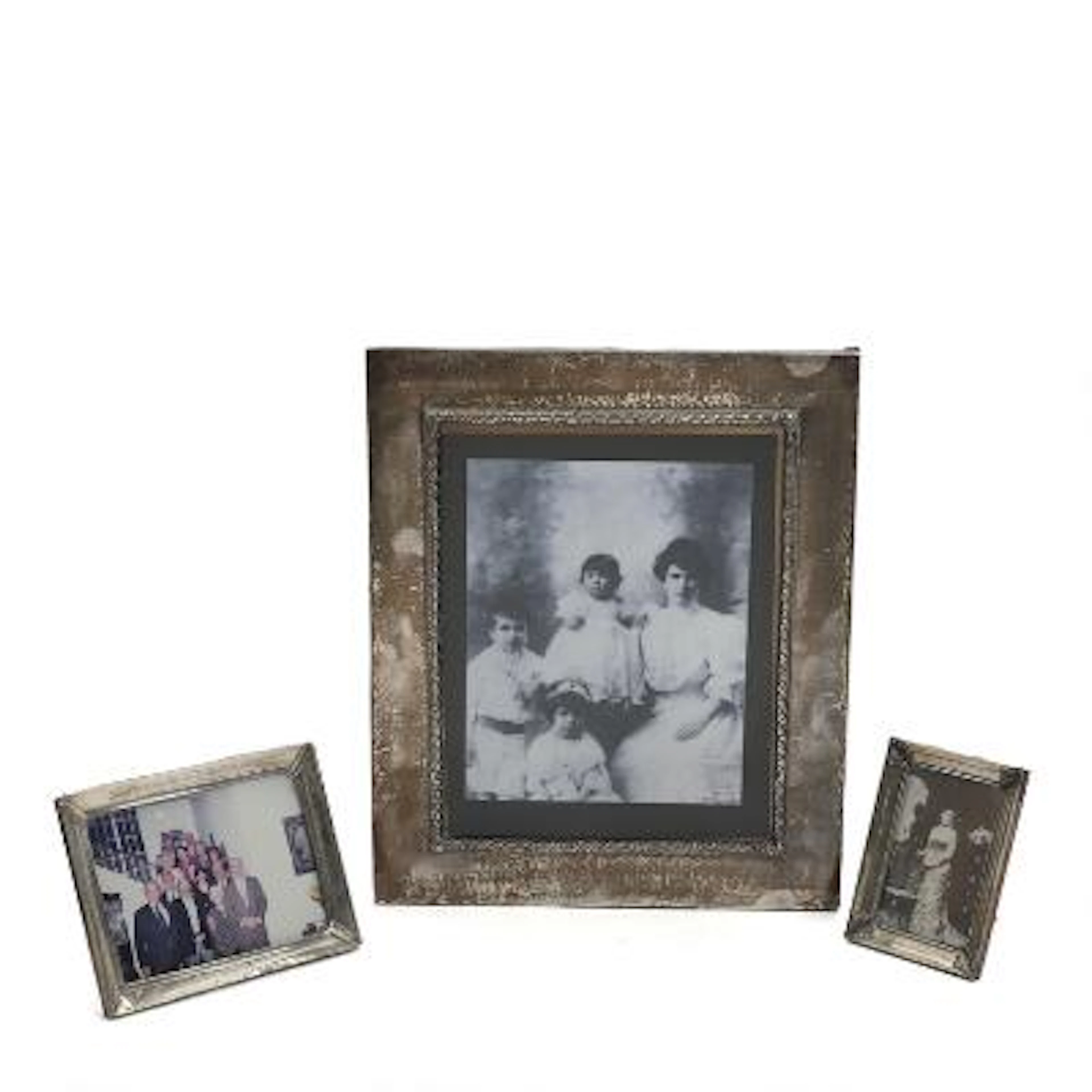Three sterling silver photo frames. 20th century. 15 x11 cm, 20 x