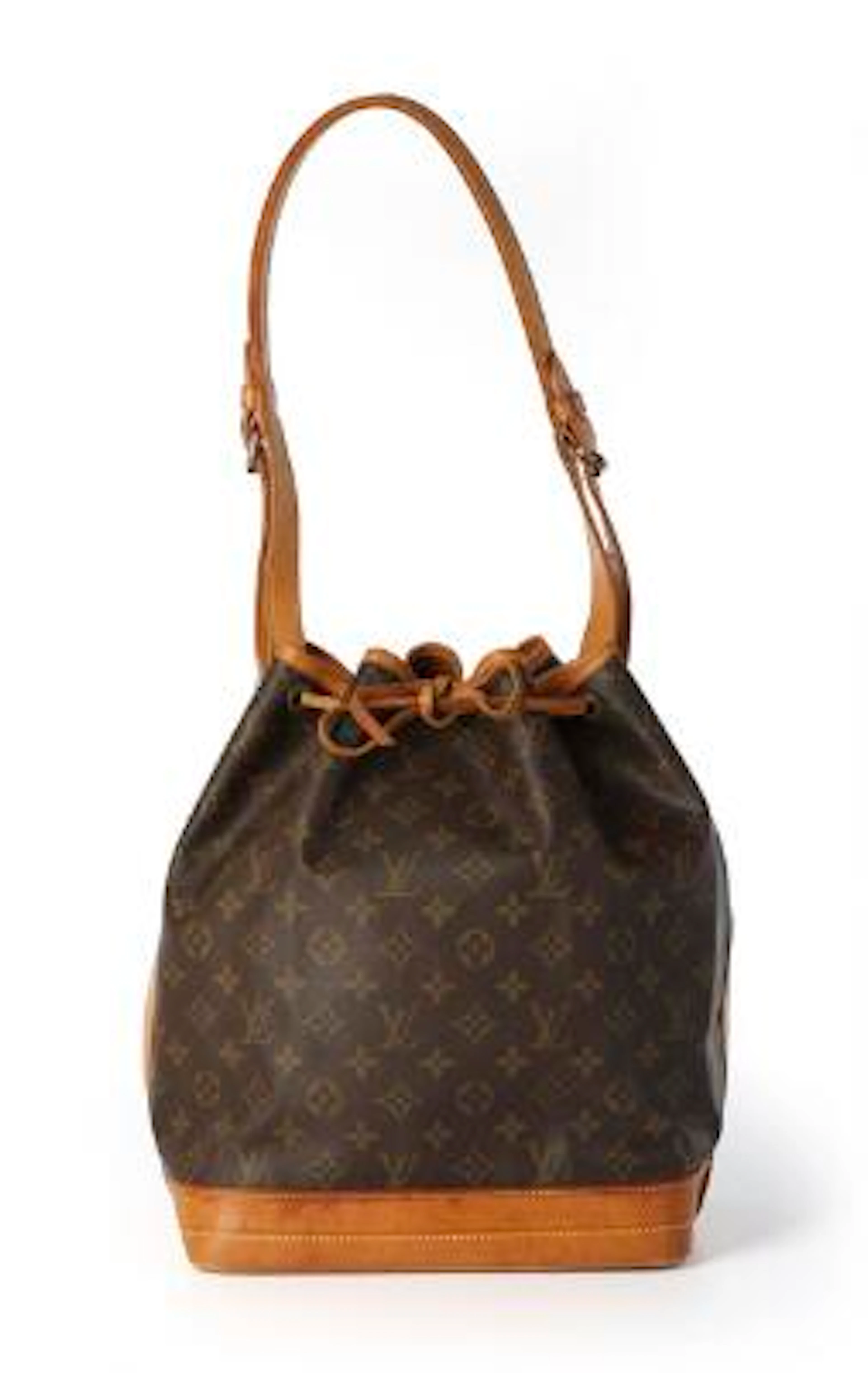 Louis Vuitton: A "Noe" bag of brown monogram canvas with brown leather