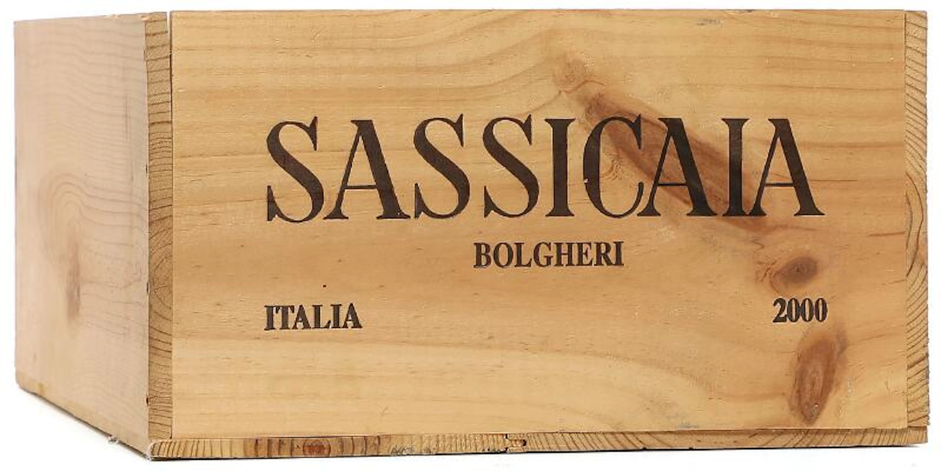 2 bts. Sassicaia IGT, Tenuta San Guido 2000 A (hf/in). Owc. etc. Total