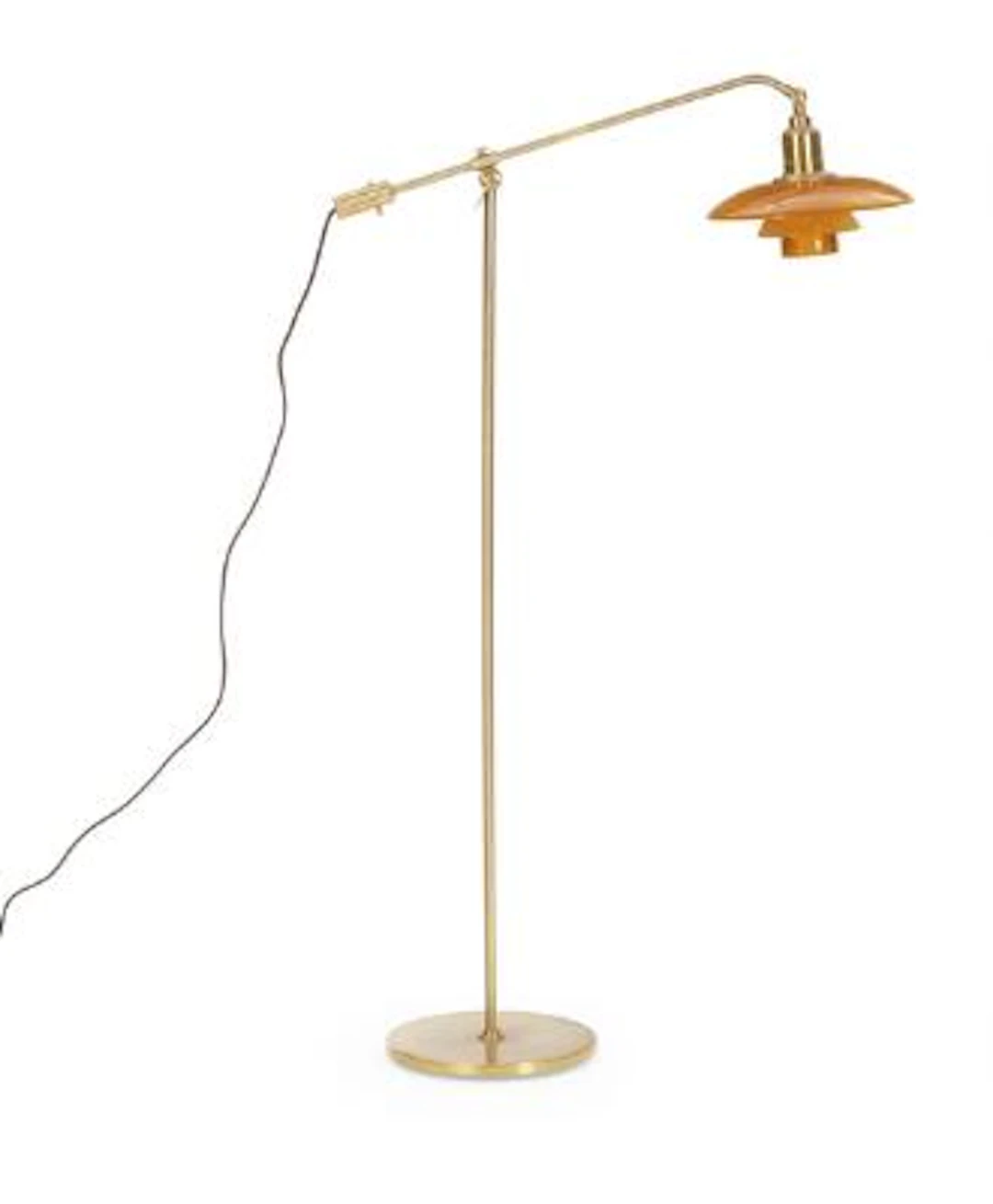 Poul Henningsen: "PH-3/2 water pump." A brushed brass floor lamp with