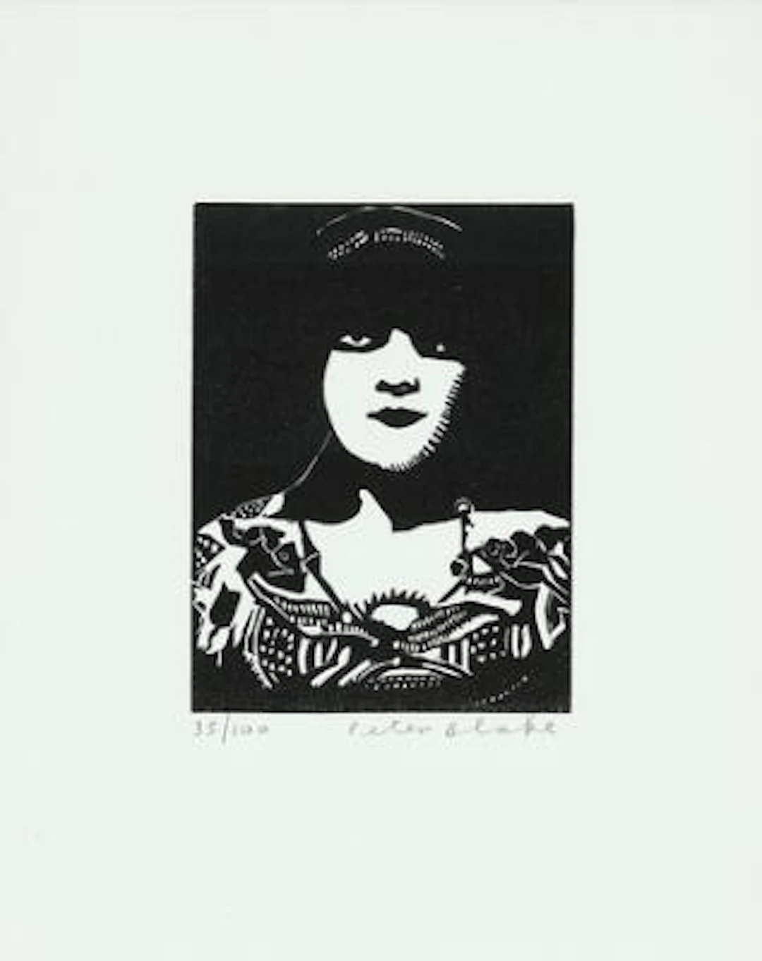 Peter Blake: Untitled. Signed Peter Blake, 35/100. Woodcut. Sheet