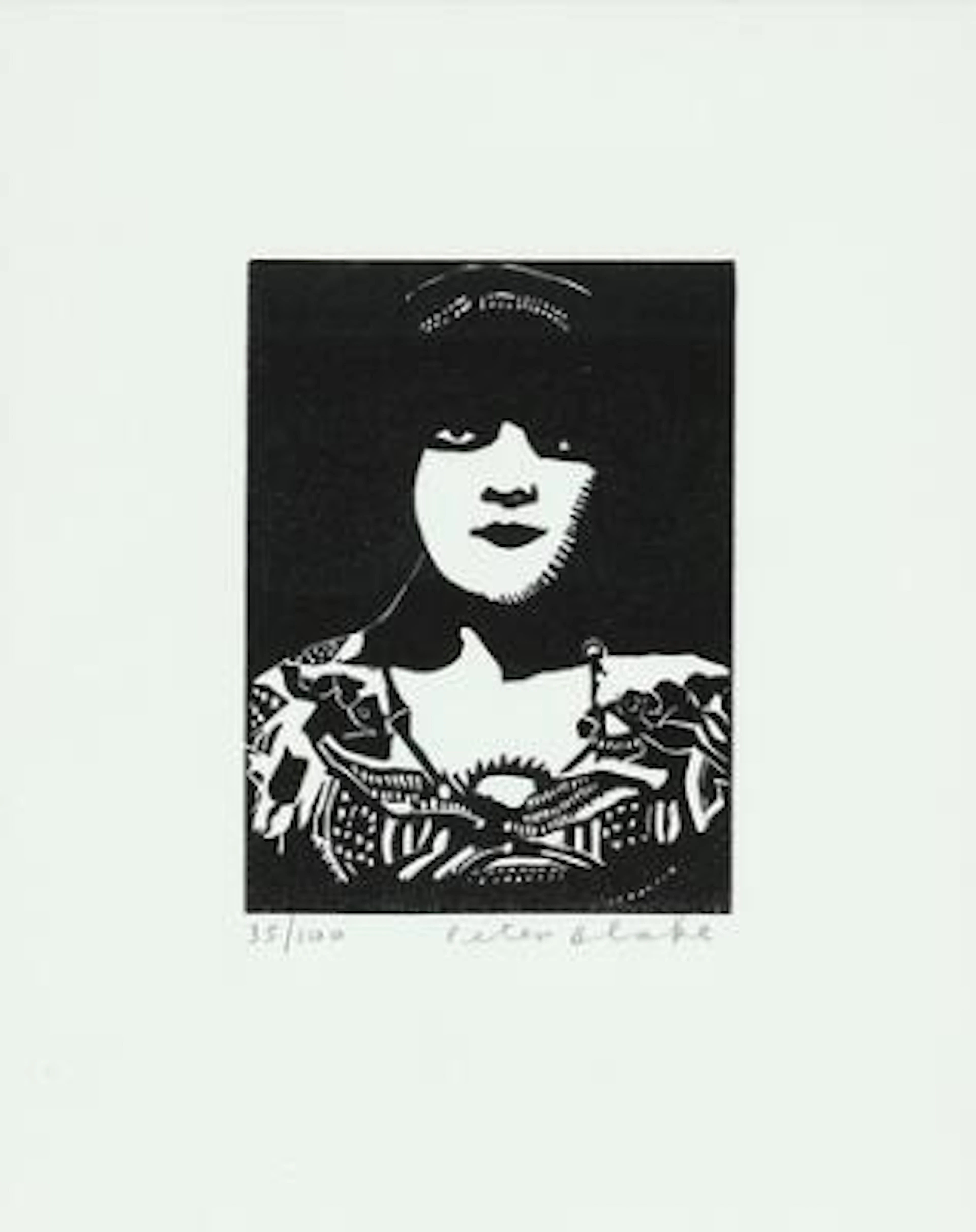 Peter Blake: Untitled. Signed Peter Blake, 35/100. Woodcut. Sheet