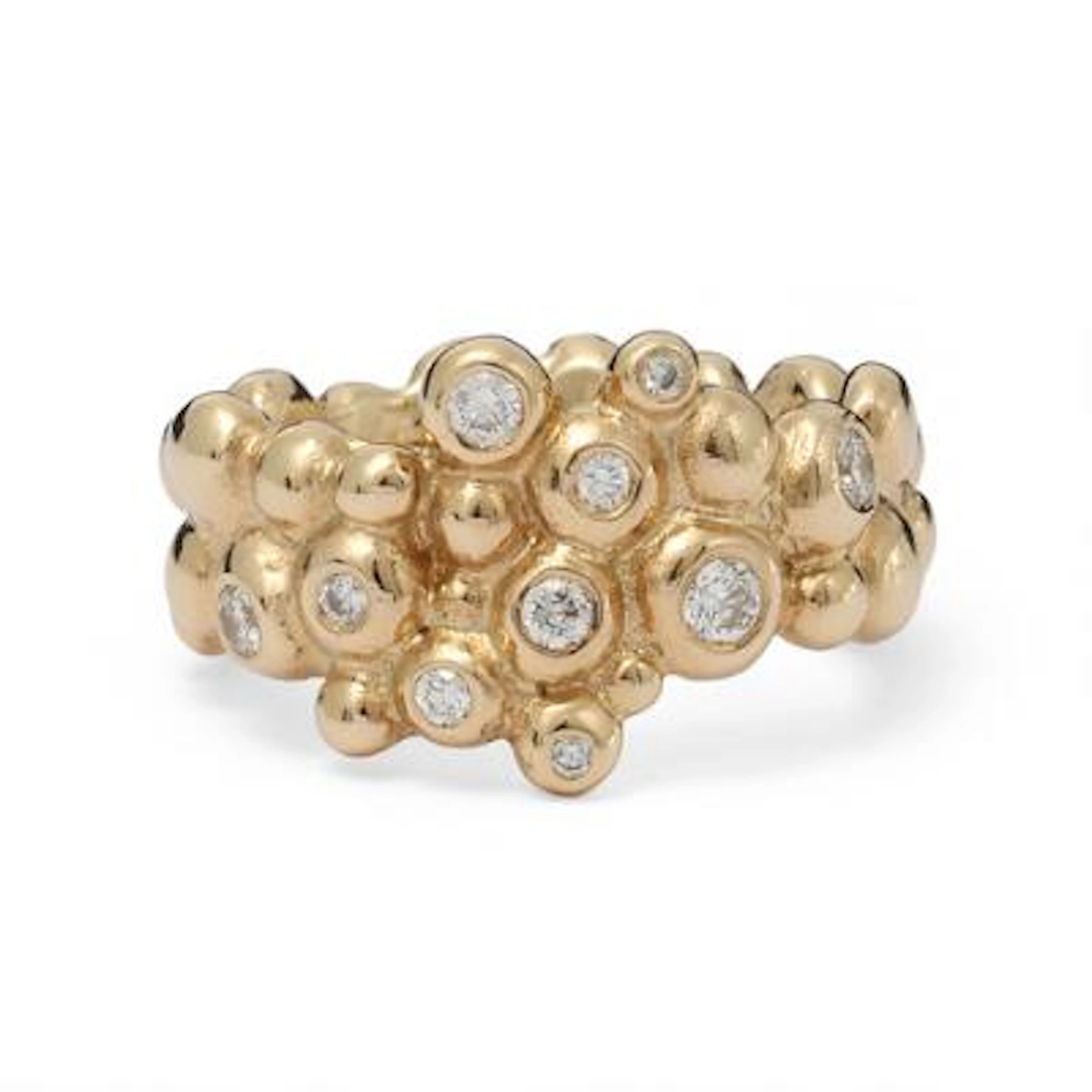Maiken Pade: A "Bubble" diamond ring set with numerous brilliant-cut