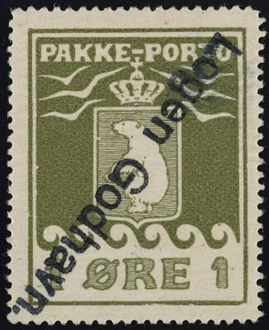 Greenland. 1905. Thiele. 1 Øre, olive green. Very fine stamp with