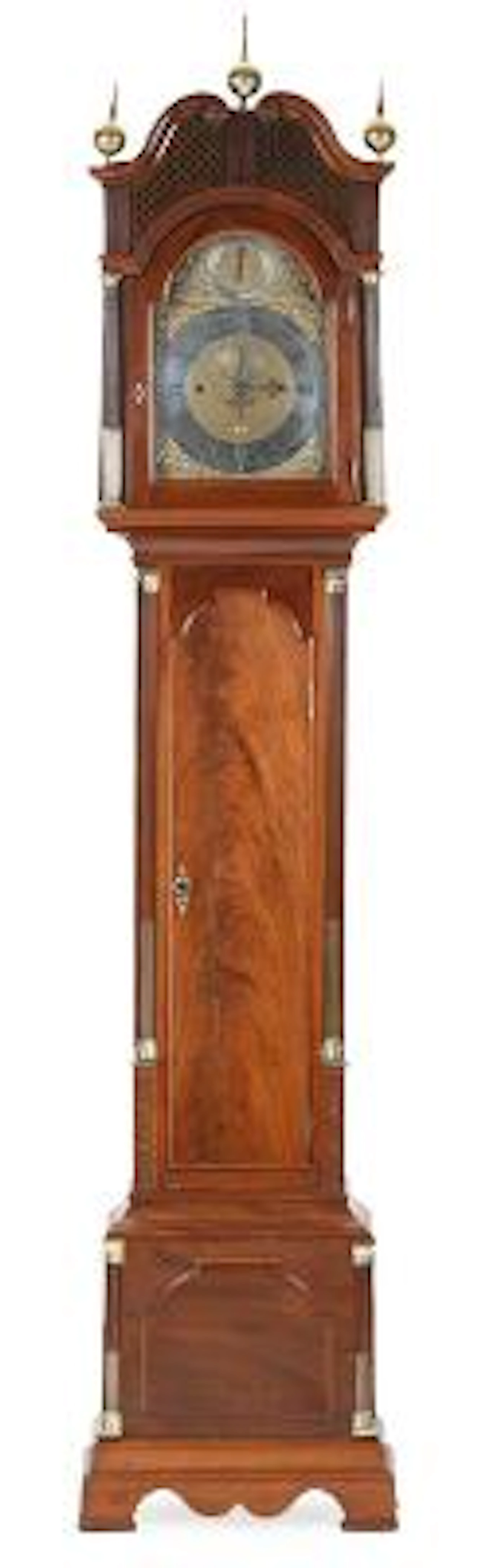 An English George III mahogany longcase clock. 18th century. H. 257.