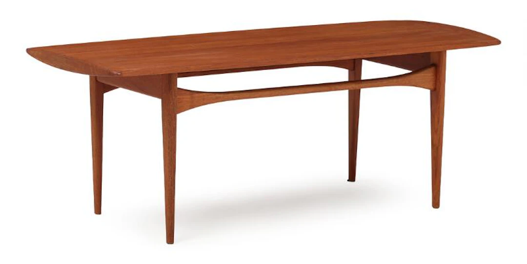 Tove & Edvard Kindt-Larsen: Rectangular teak coffee table with moulded