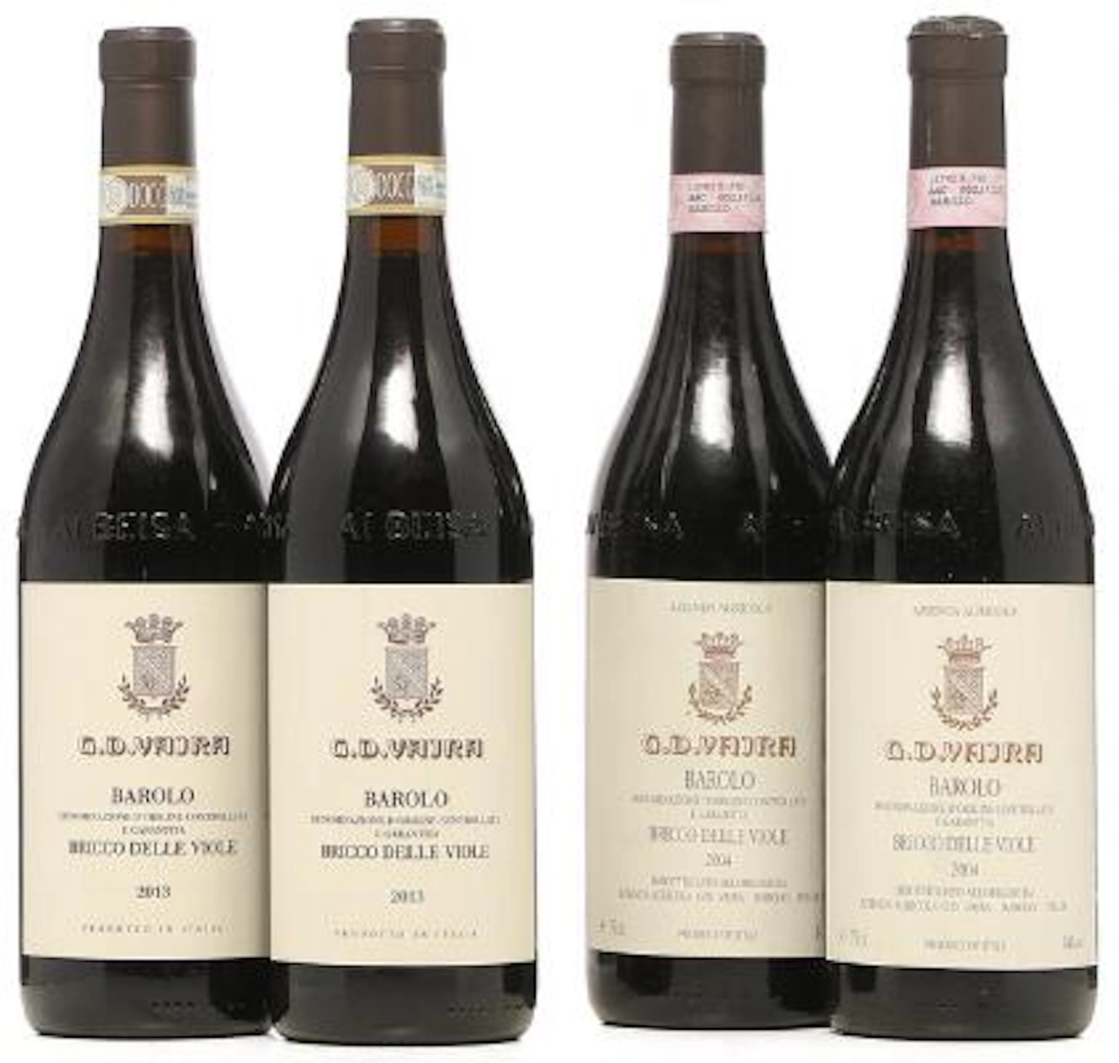 2 bts. Barolo "Bricco delle Viole", G. D. Vajra 2013 A (hf/in). etc.