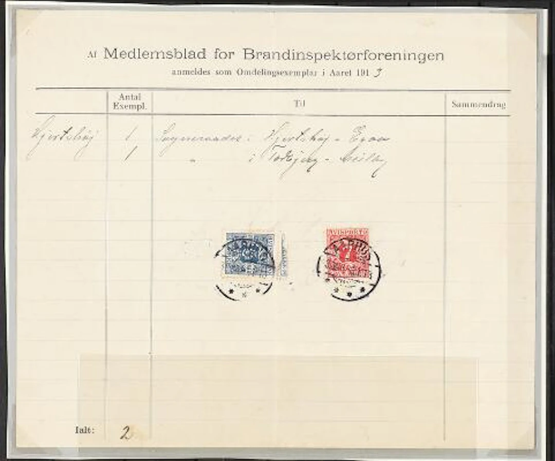 Newspaper. 1907. 5 Øre, blue and 7 Øre, red, both perf. 12 3/4, wmk.