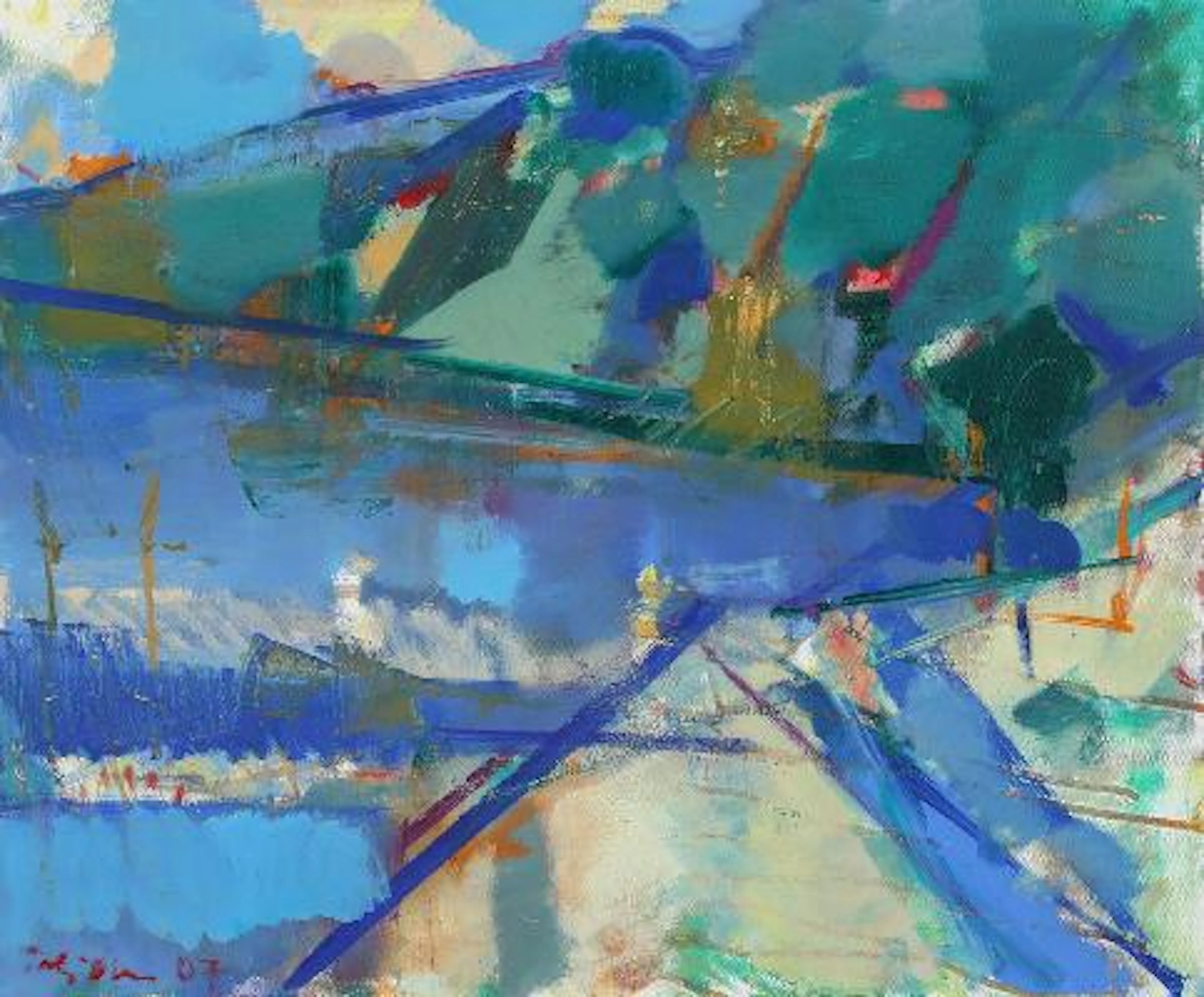 Torbjørn Olsen: Landscape, Faroe Islands. 2007. Signed Torbjørn Olsen