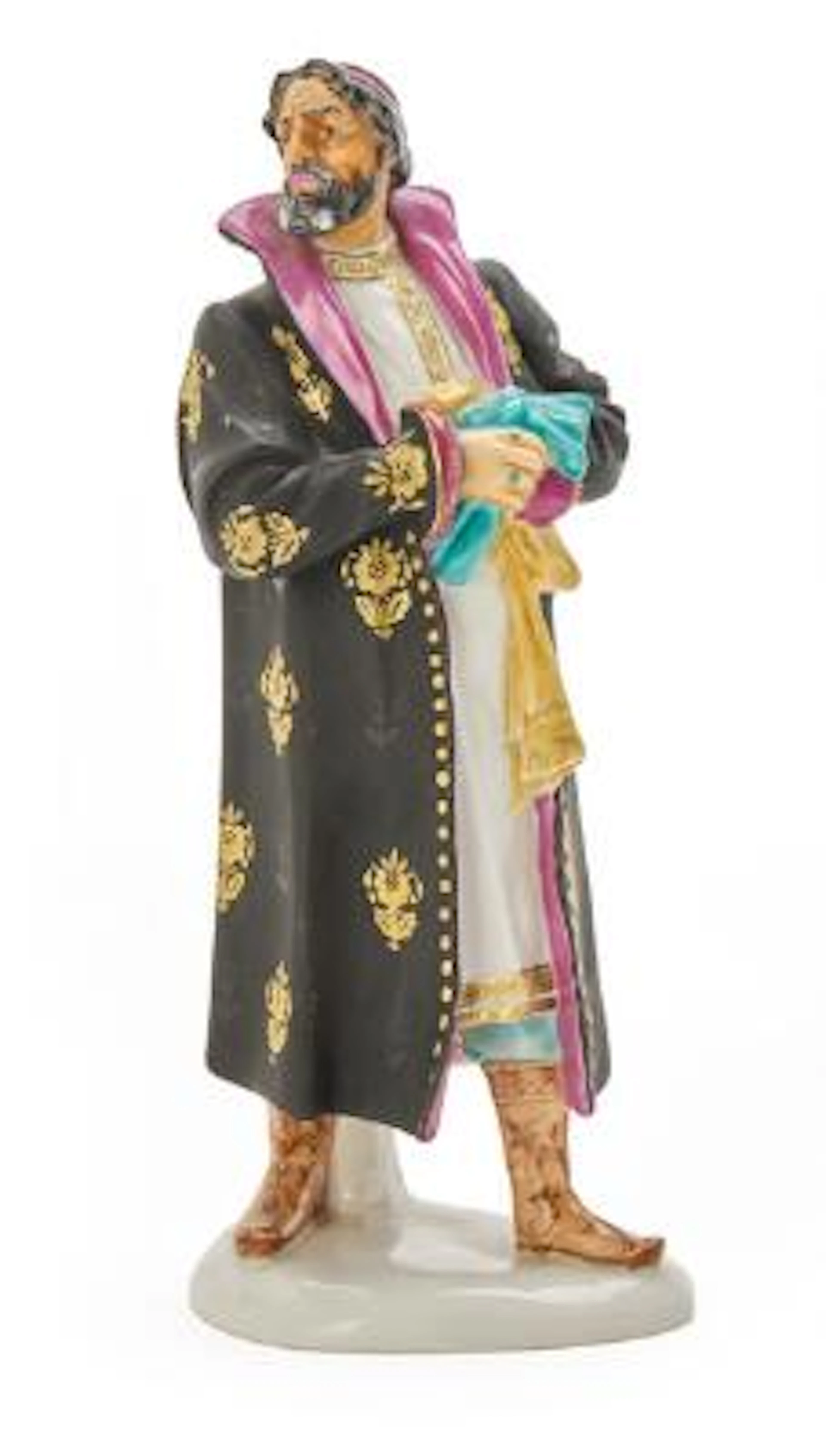 Russian porcelain figurine, Feodor Chaliapin as Boris Godunov. Lomonosov