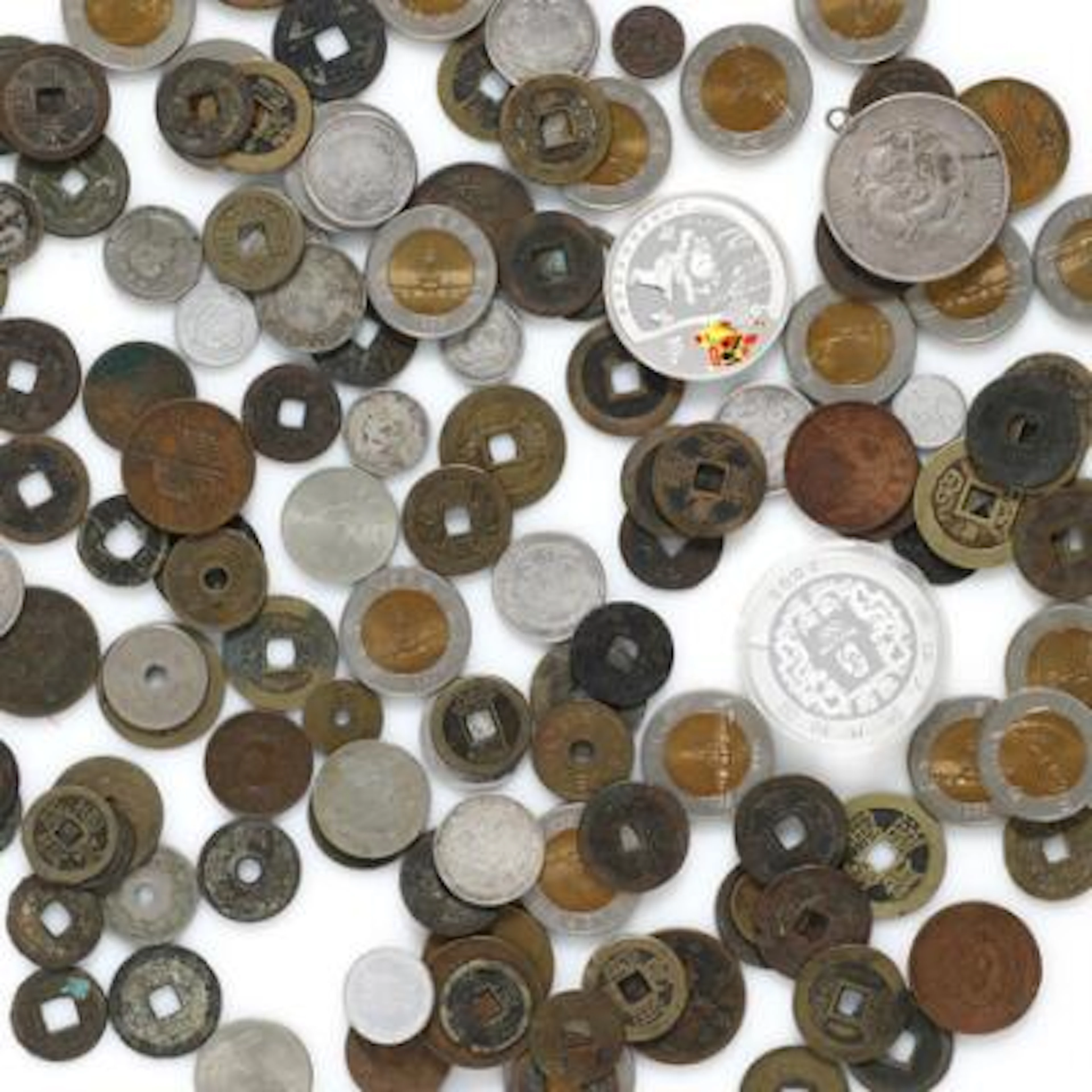 Collection of Asian coins, in total 132 pcs incl. some Cash coins
