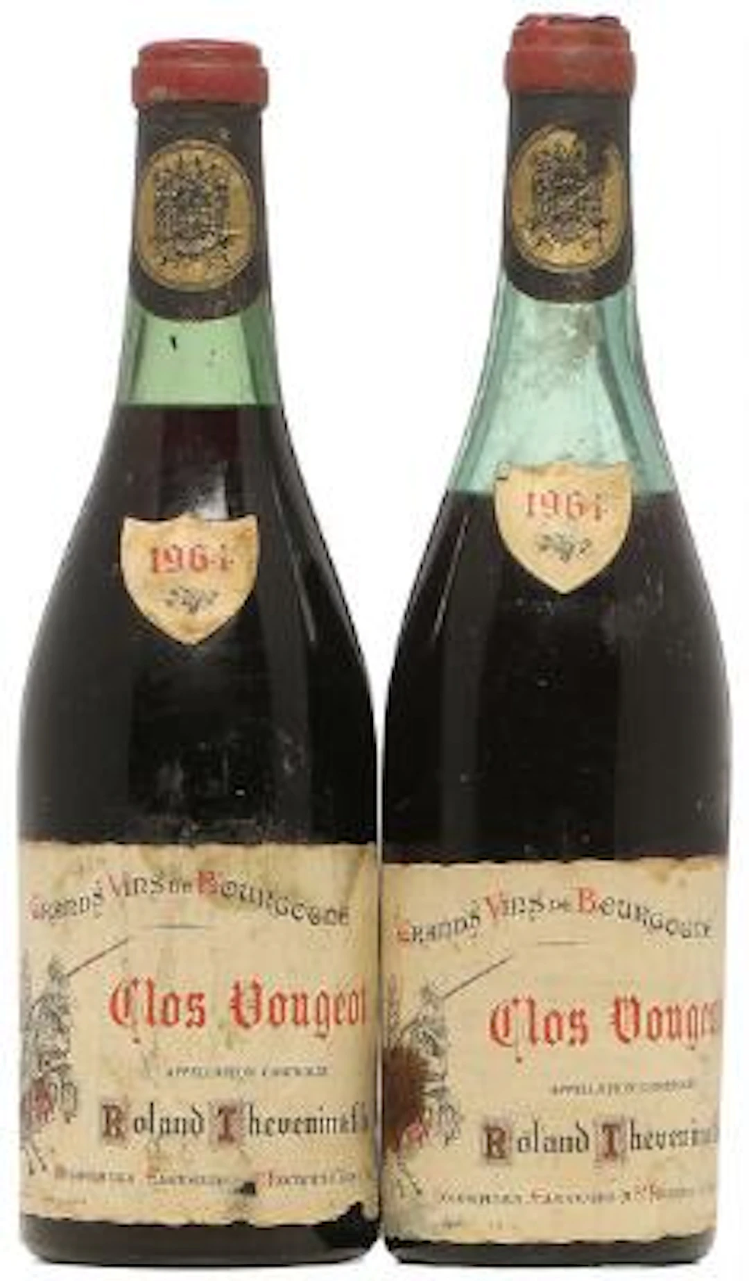 1 bt. Clos Vougeot Grand Cru, Roland Thevenin 1964 B (ts/us). etc.
