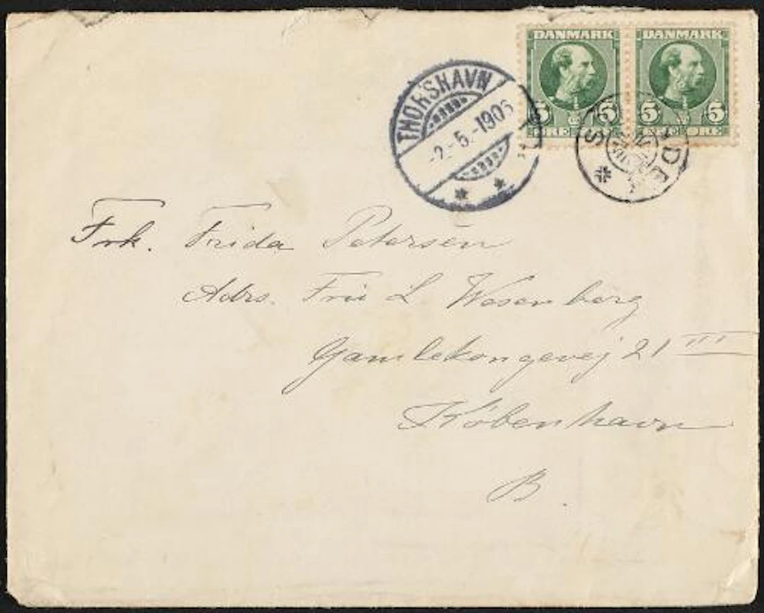STRENDER. Starcancellation on cover from newly discovered original