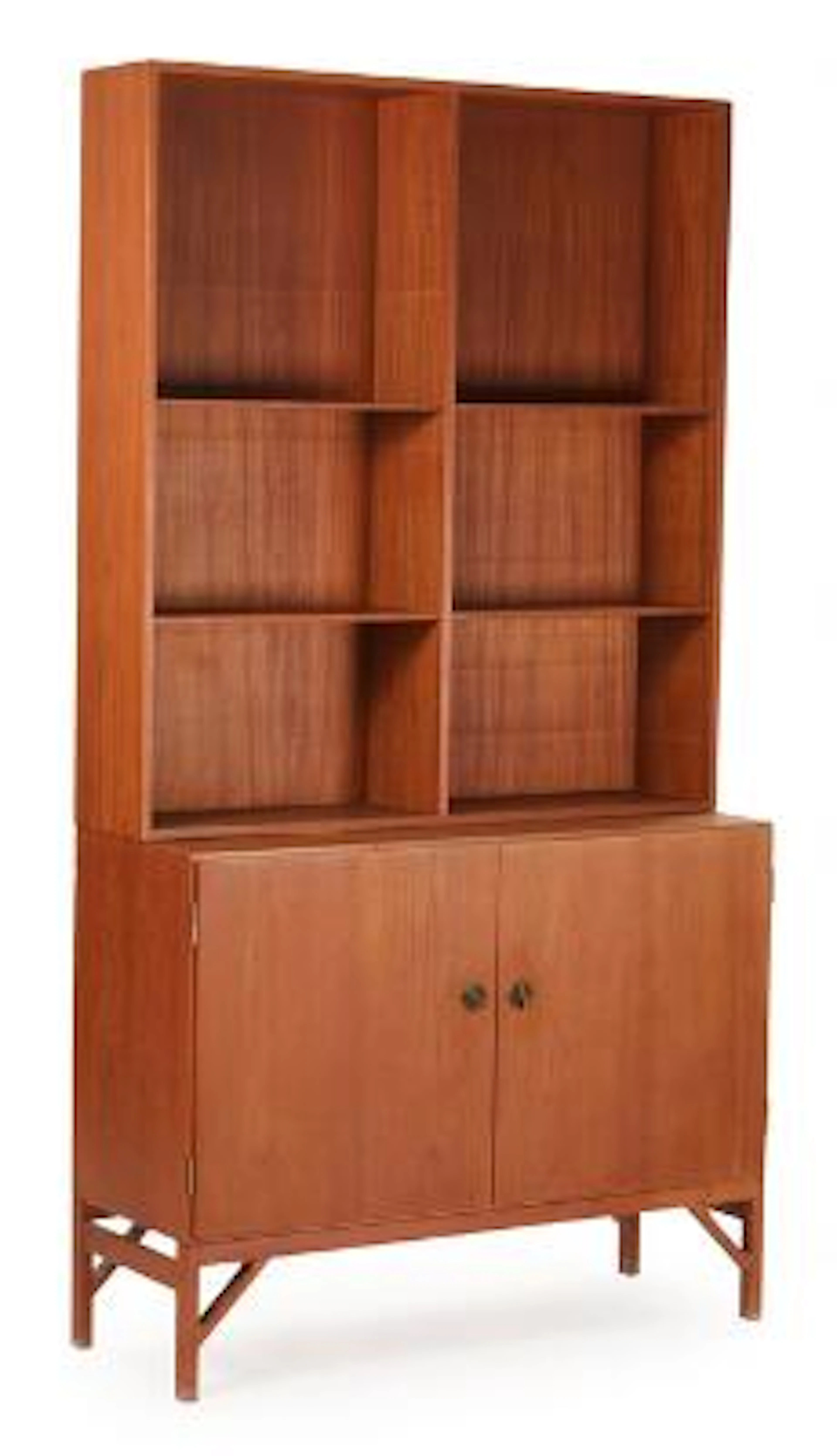 Børge Mogensen: A teak sideboard with loose book case. H. 93/227.