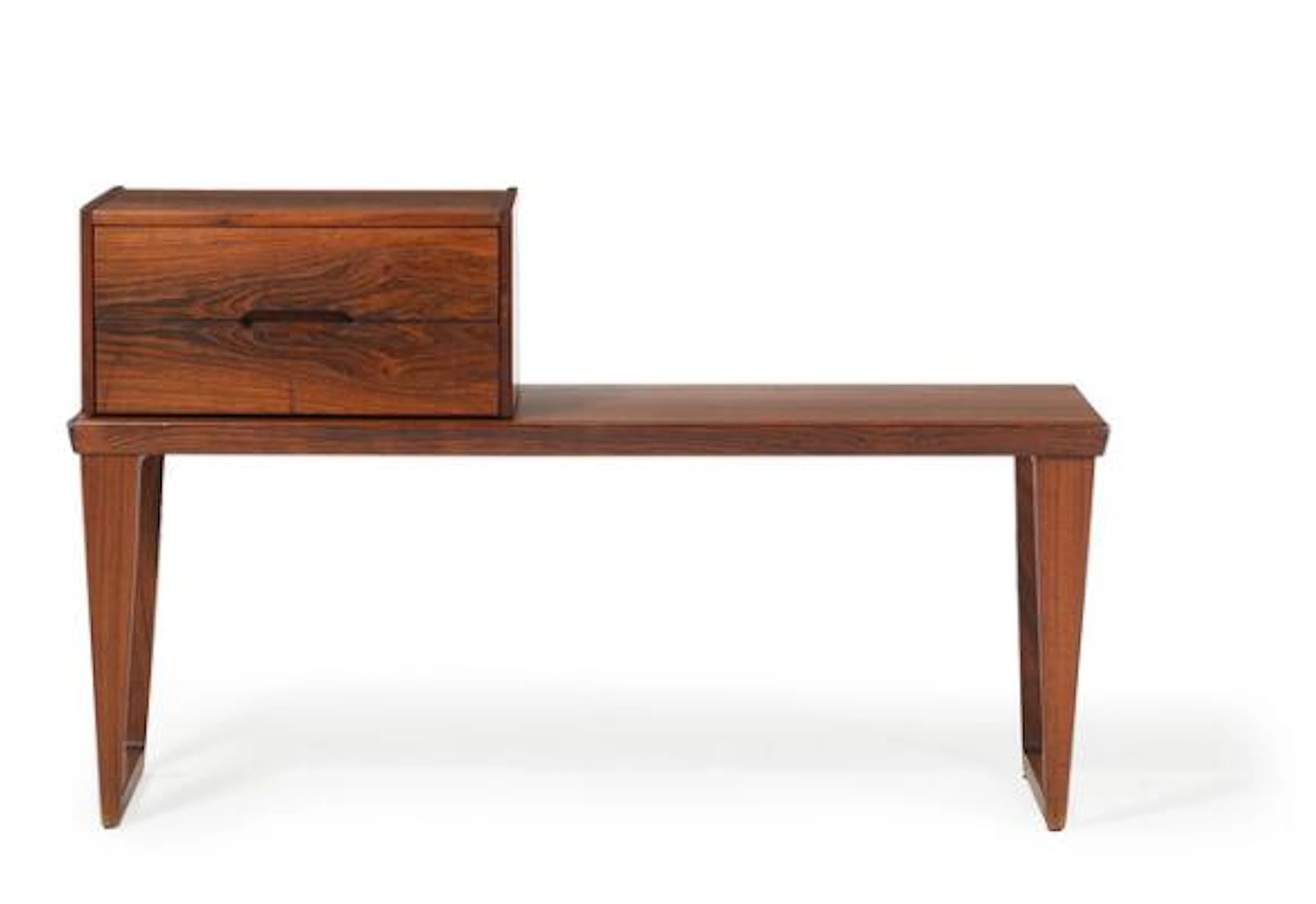 Kai Kristiansen: A rosewood hallway set comprising table/bench and