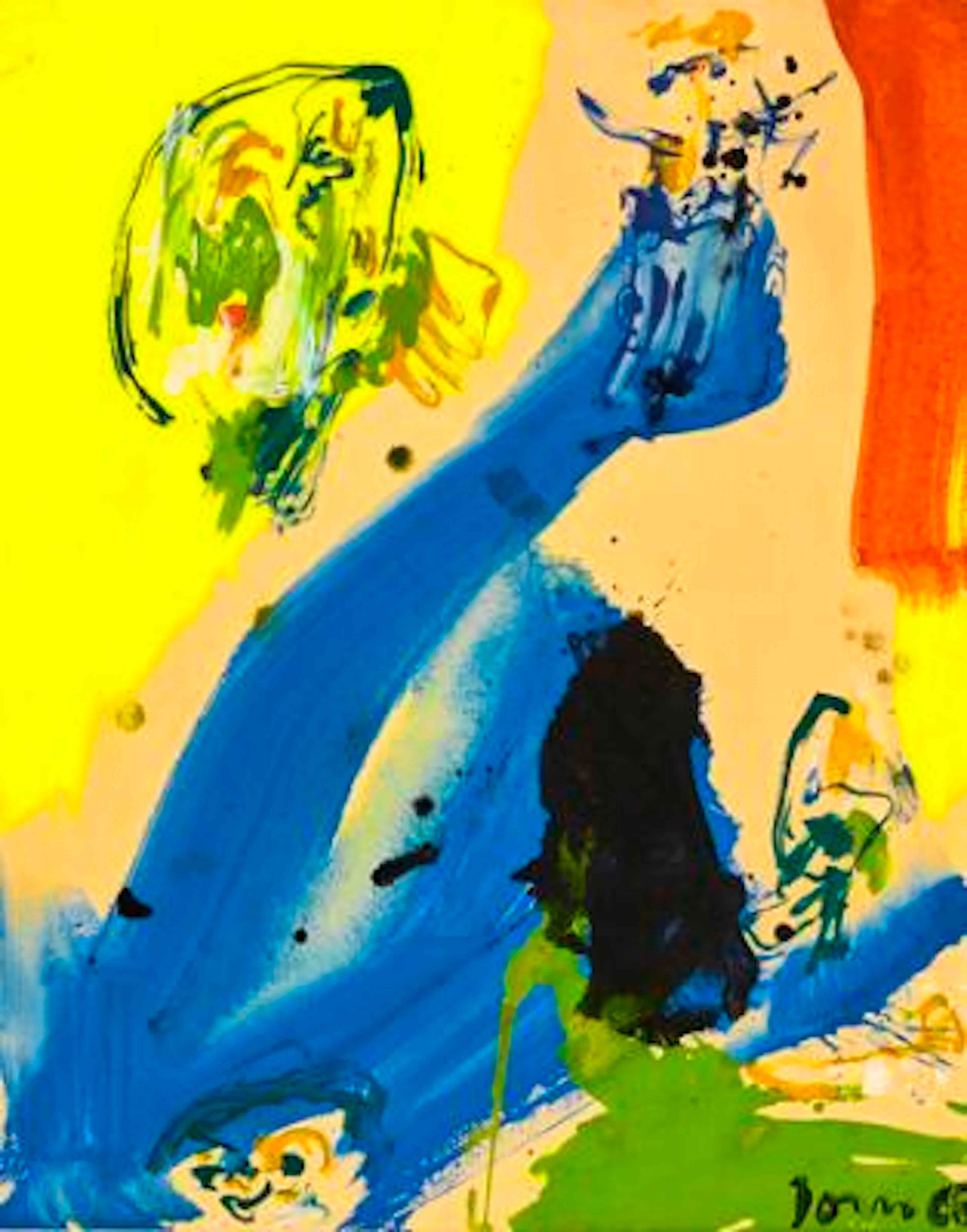 Asger Jorn: Untitled, executed in Havana, Cuba January 1968. Signed