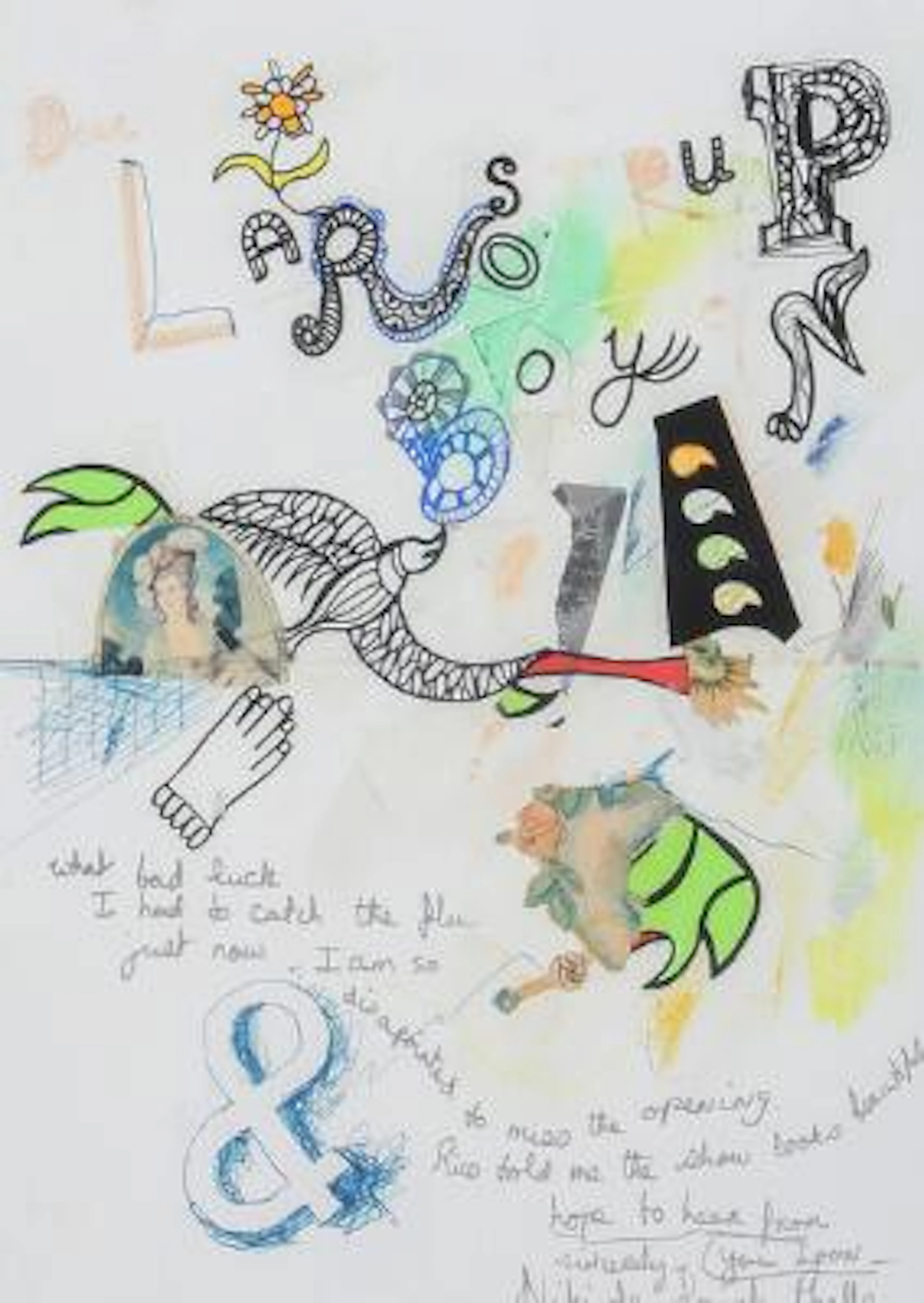 Niki de Saint Phalle: "Dear Lars Rostrup Bøyesen". Signed with dedication