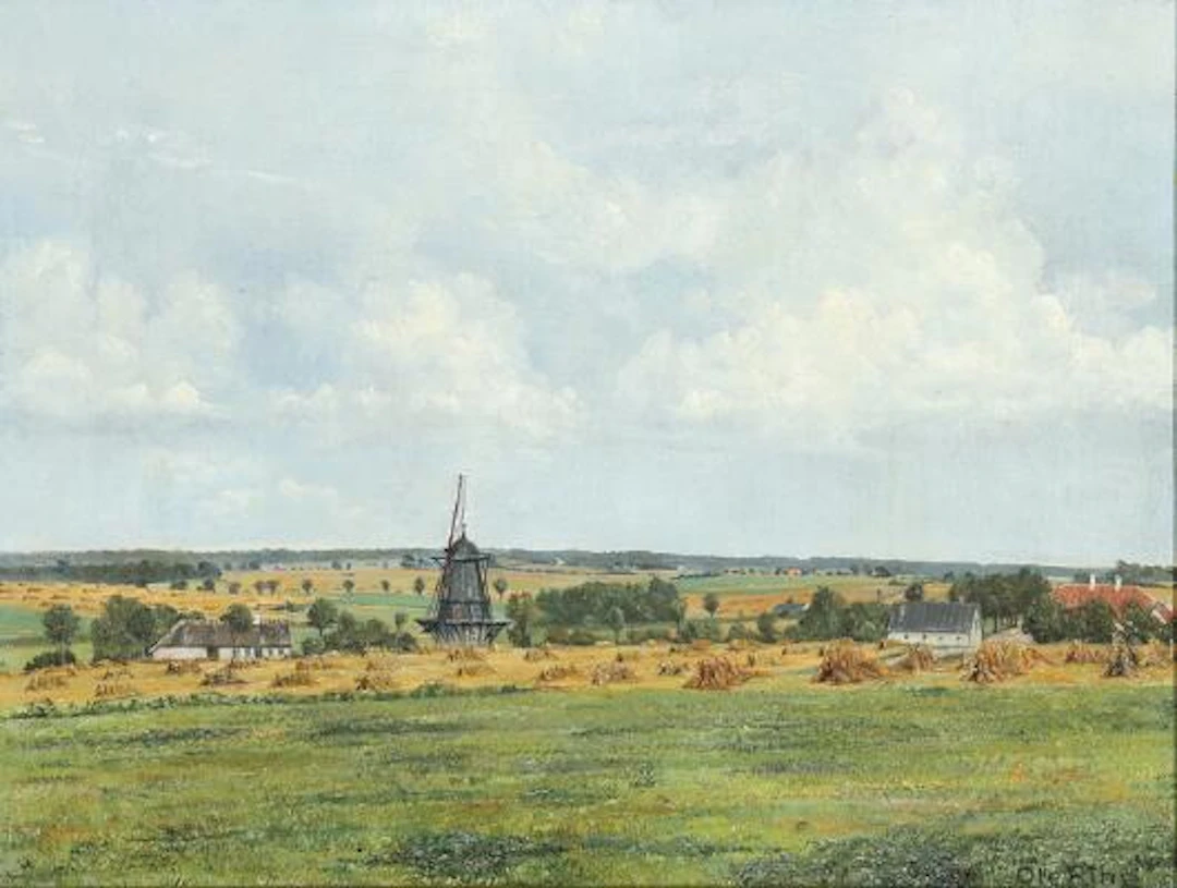 Ole Ring: From Gudum near Sorø. Signed Ole Ring. Oil on canvas. 32.5