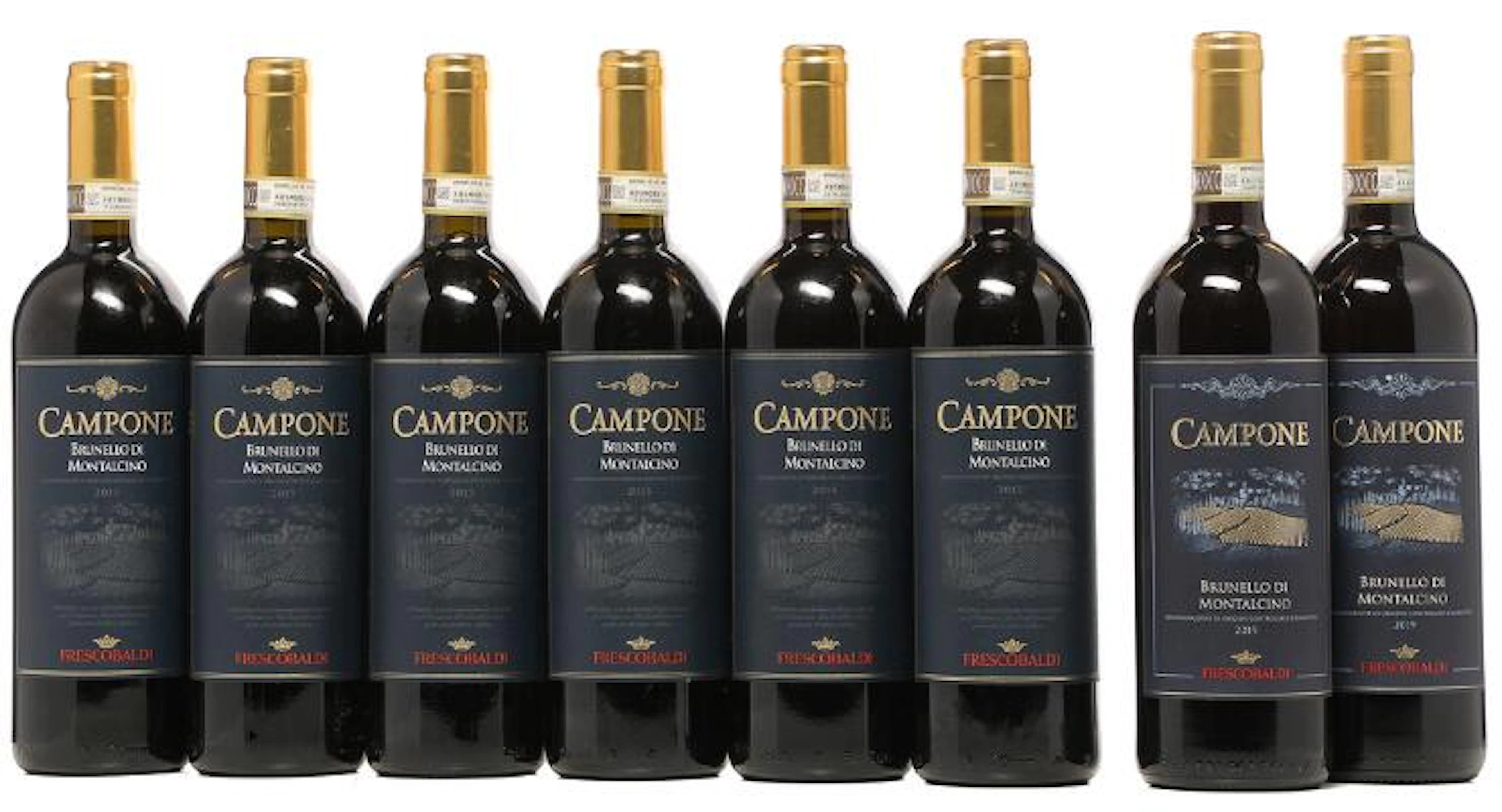 6 bts. Brunello di Montalcino 2015 A (hf/in). etc. Total 8 bts. –