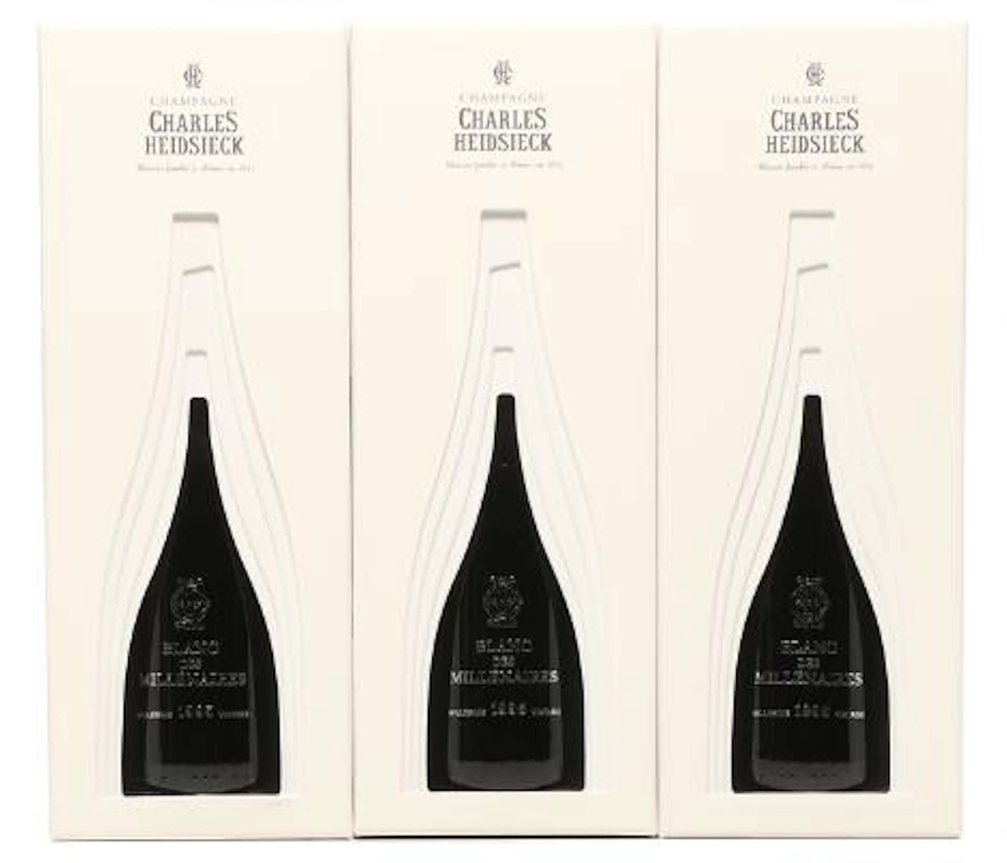 3 bts. Champagne "Blanc des Millénaires", Charles Heidsieck 1995 A