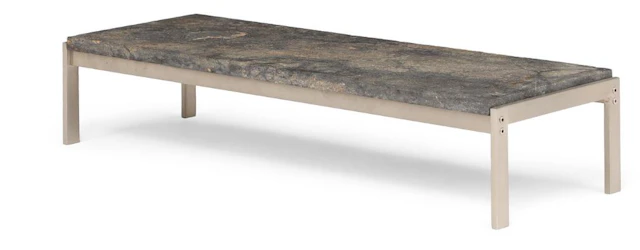 Poul Kjærholm: “PK-62”. Side table with steel frame and granite top.