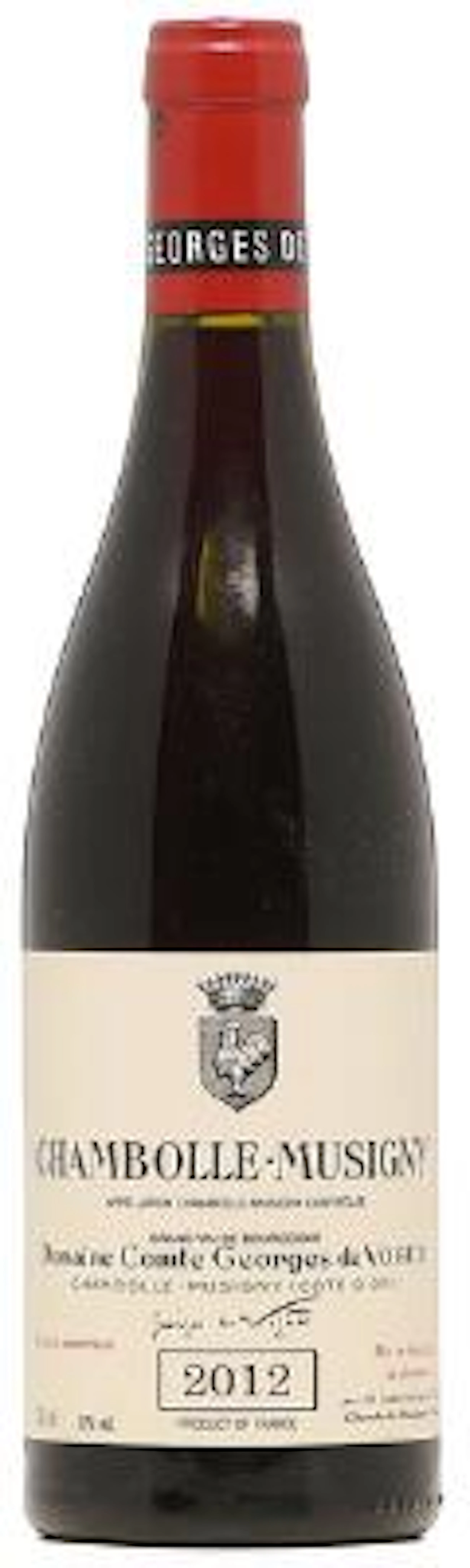 1 bt. Chambolle Musigny, Domaine Comte Georges de Vogüé 2012 A (hf/in).