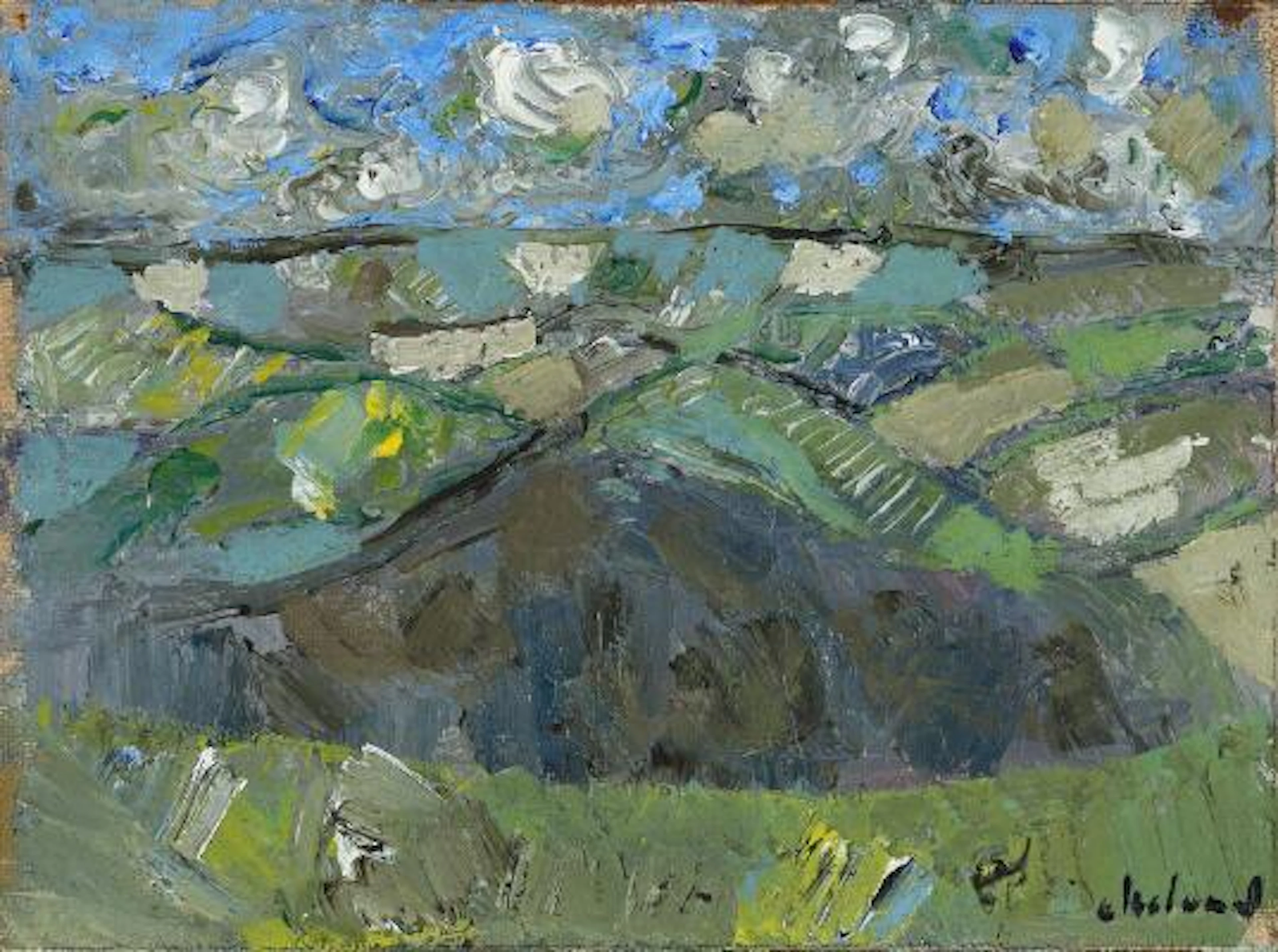 Poul Ekelund: Landscapes and a Still Life. Oil on Canvas and Panel.