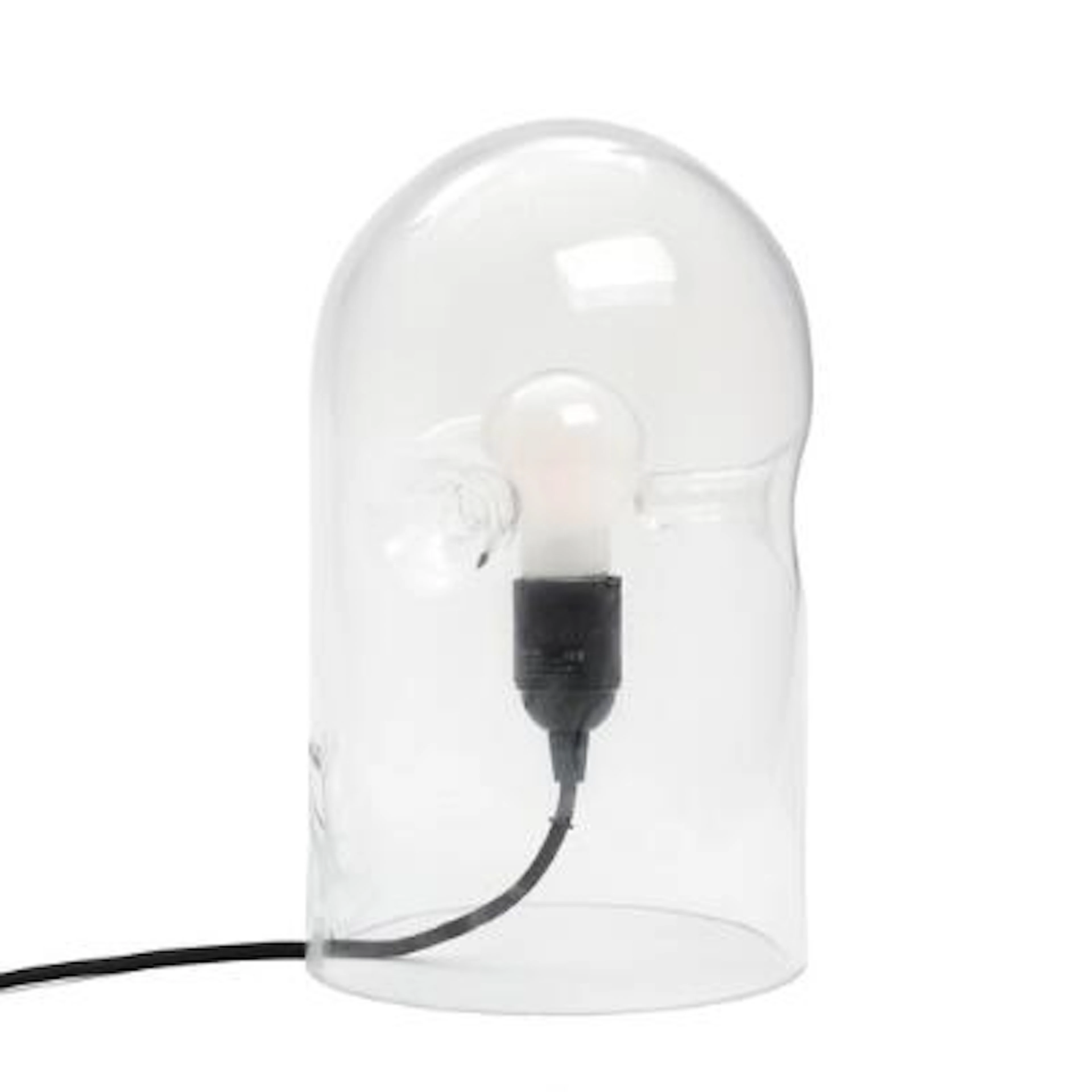 Gijs Bakker: "Tripod" table lamp of clear glass. Manufactured and