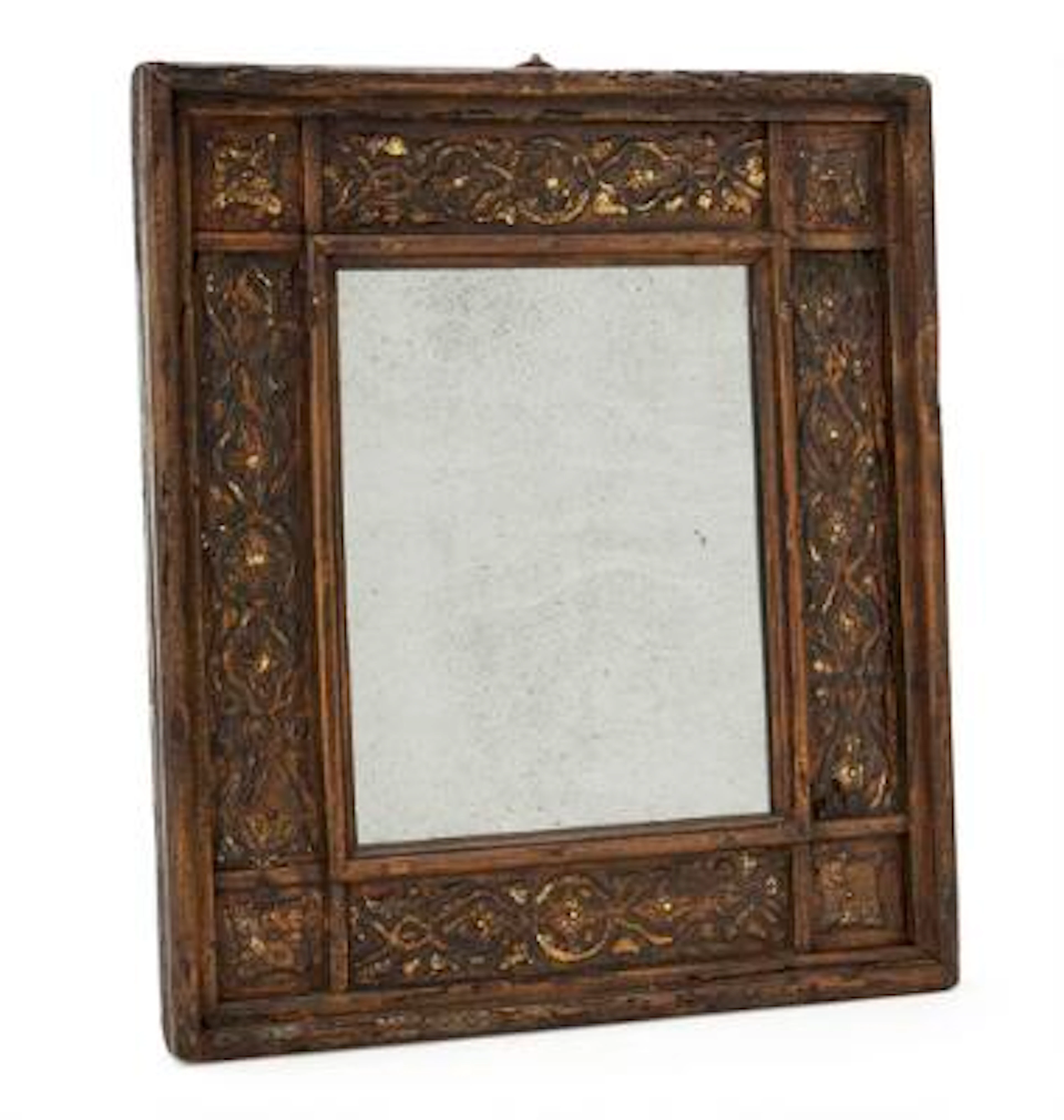 Italian Renaissance gilt wood frame with later mirror. 15th century.