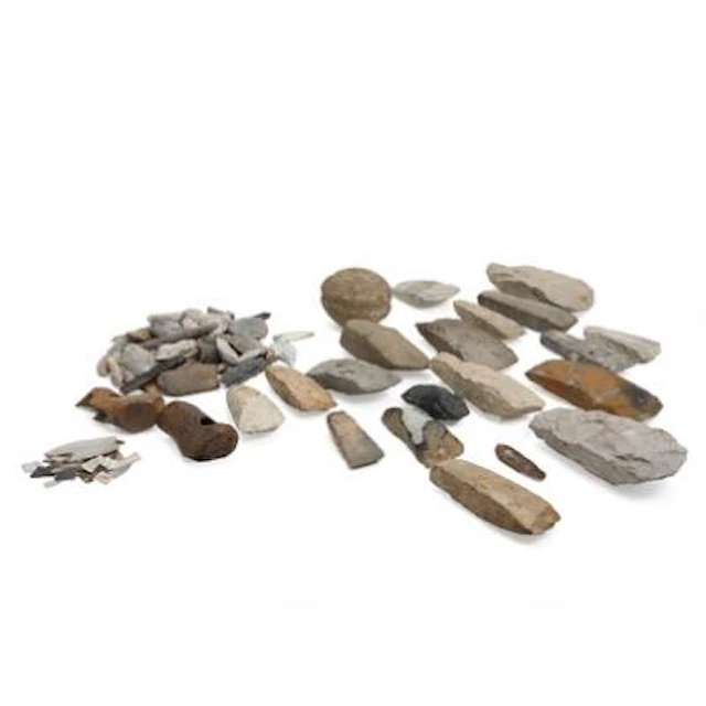 Large collection of Danish antiquities of flint, stone and antler.