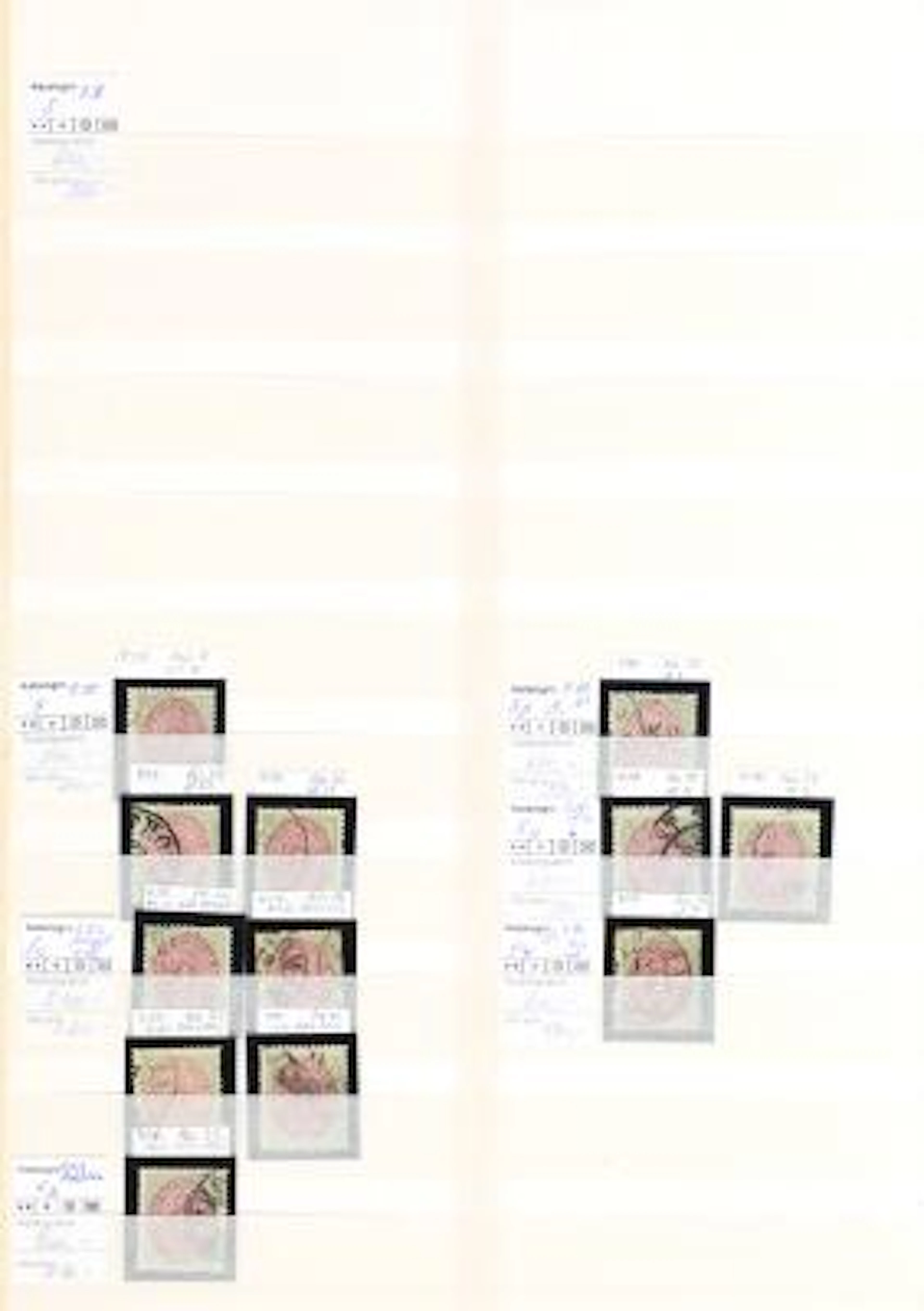 DWI. 1873-1902. Specialized coll. Bicoloured issues with lots of better