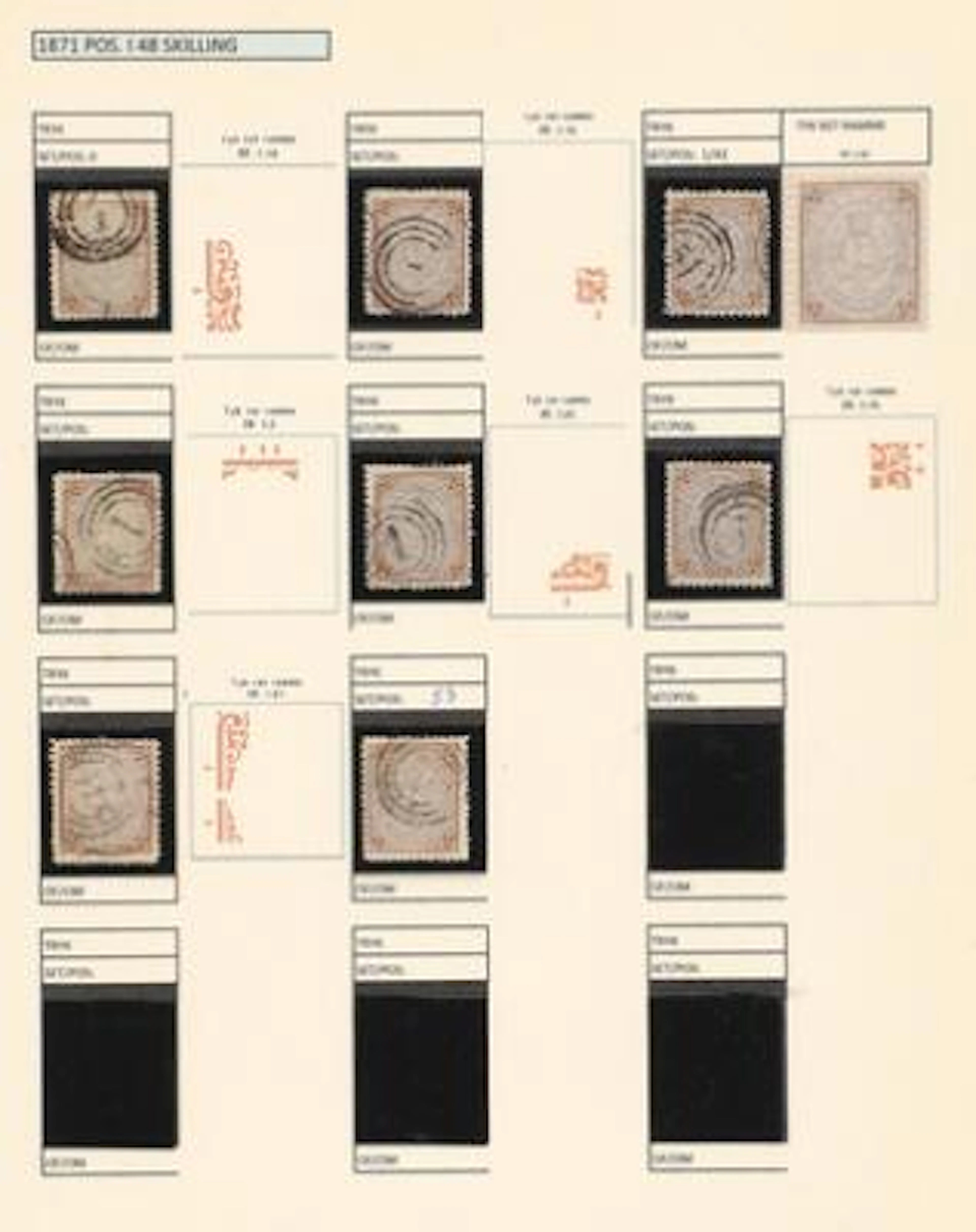 Denmark. 1870. Coll. Bicoloured Skilling Issues in 2 binders. Incl.