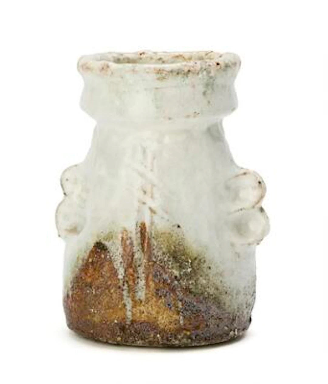 Hans Vangsø: Vase of high-fire earthenware, modelled with two handles.