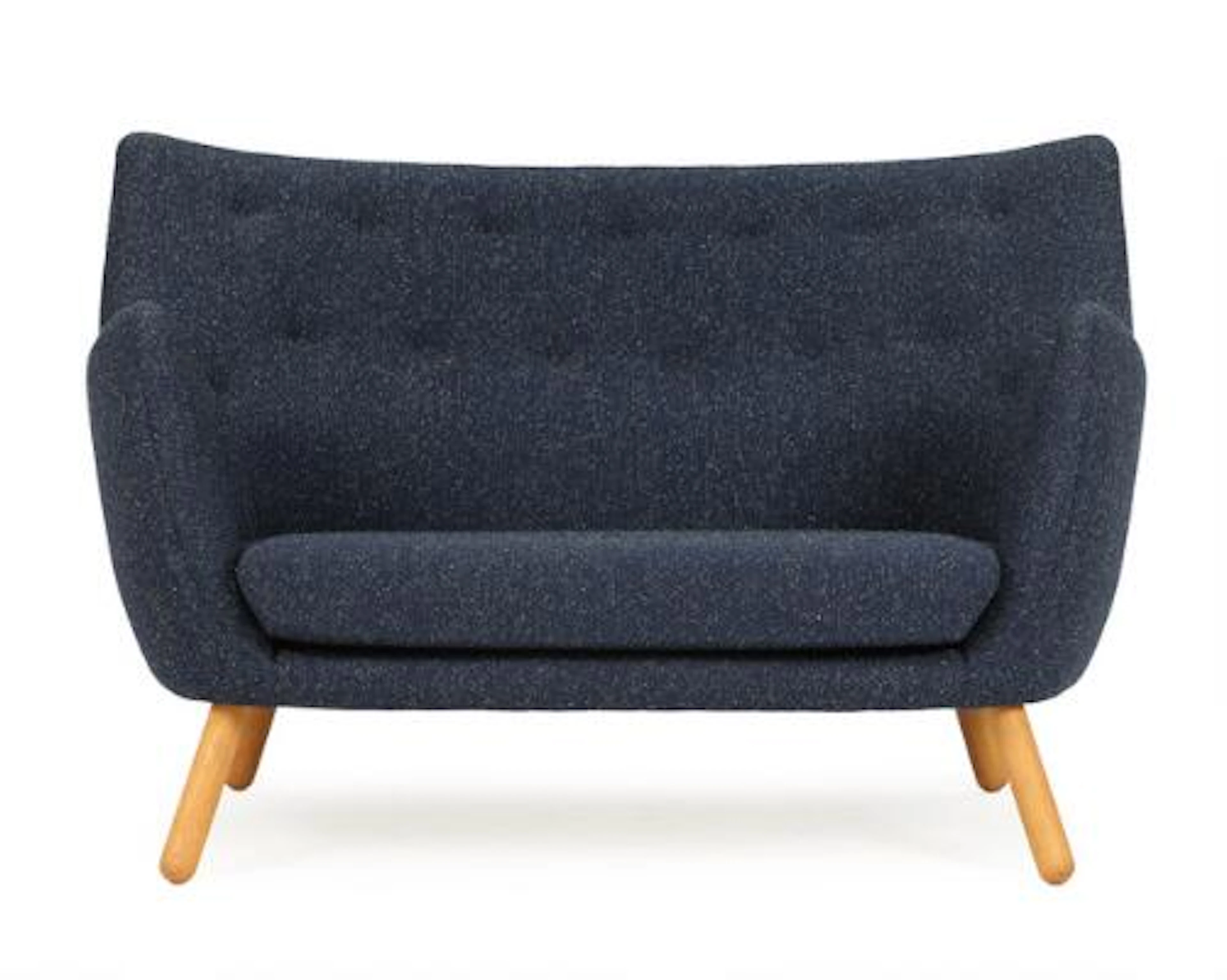 Finn Juhl: "The Poet". Two seater sofa with oak legs, upholstered