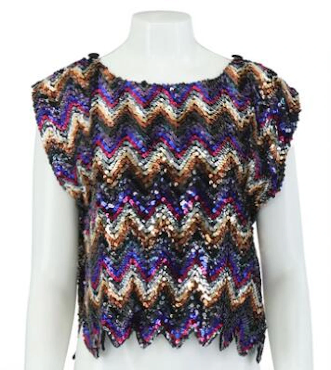 Yves Saint Laurent: A top embellished with numerous multi-coloured