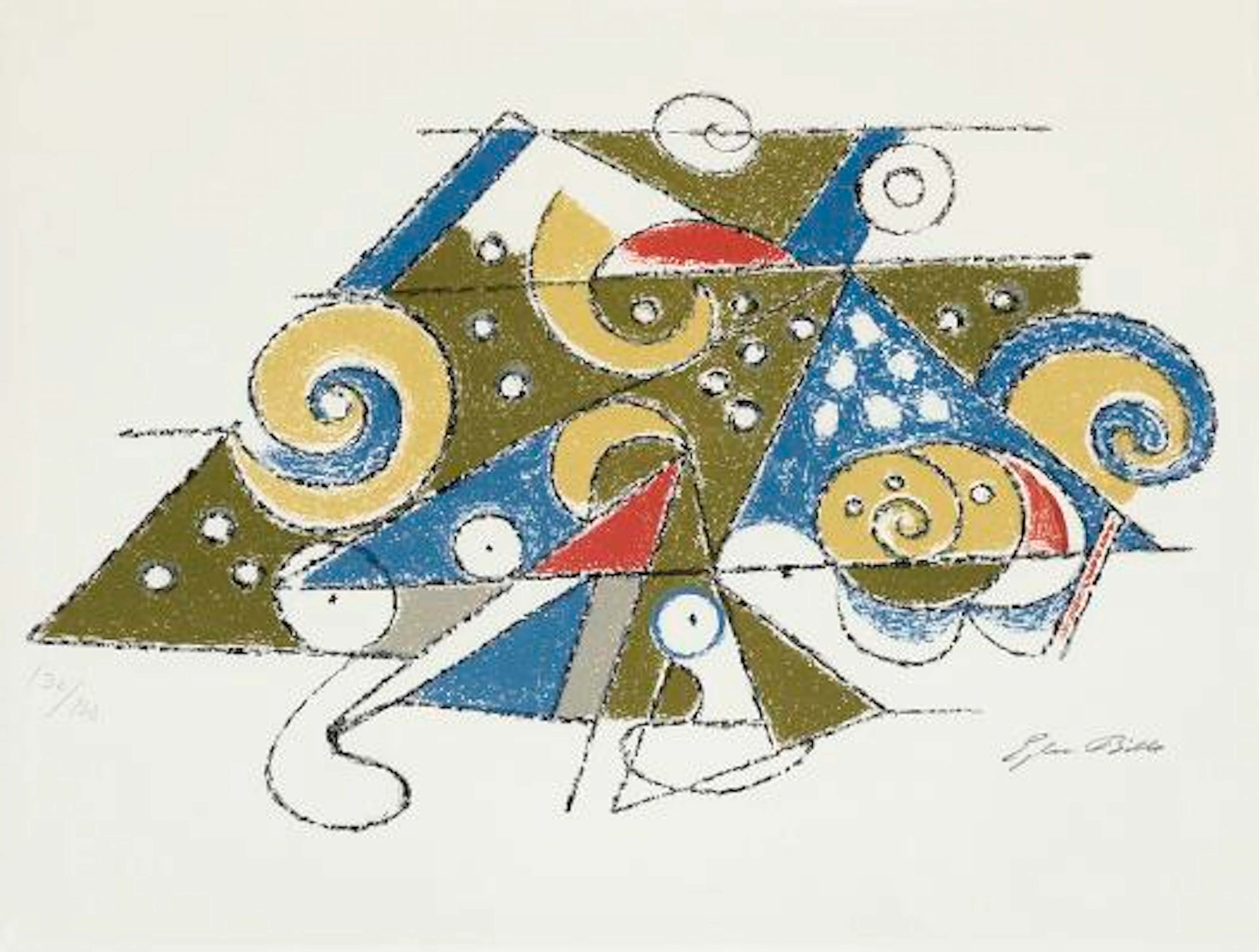 Ejler Bille: Two compositions. Signed Ejler Bille, 130/150. Lithograph