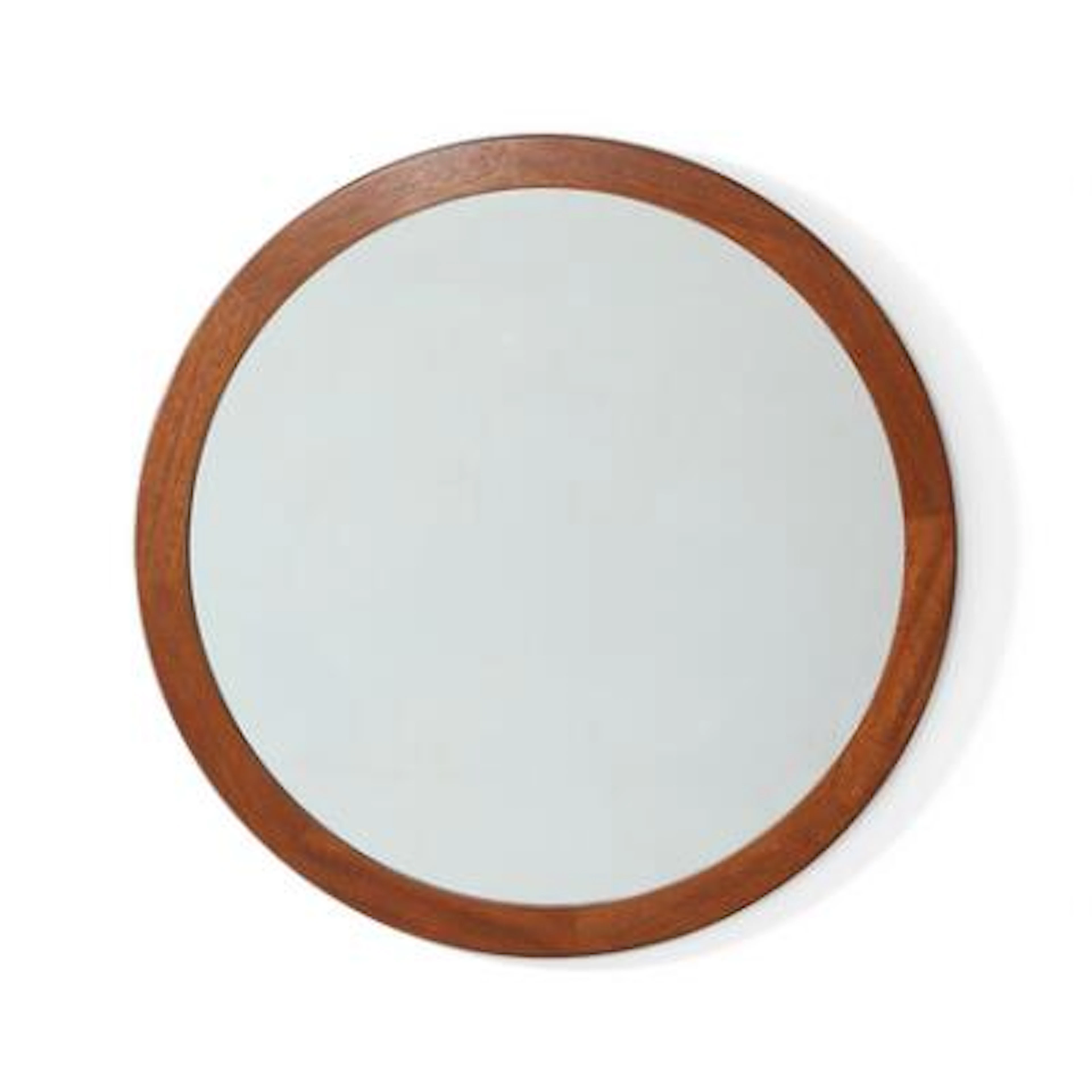 A.J. Iversen: Circular mirror with profiled mahogany frame. Diam.