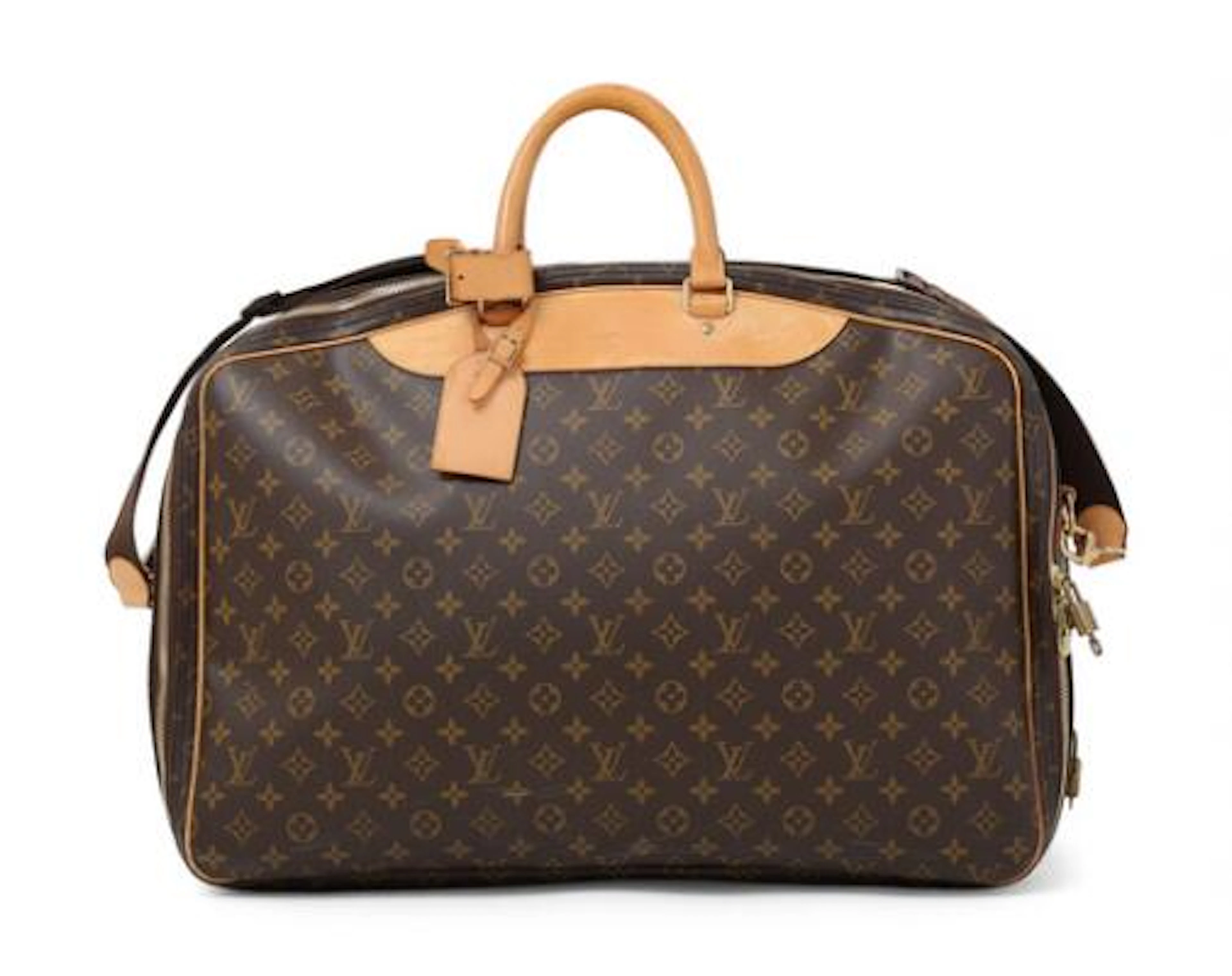 Louis Vuitton: An "Alizé" travel bag in brown monogram coated canvas