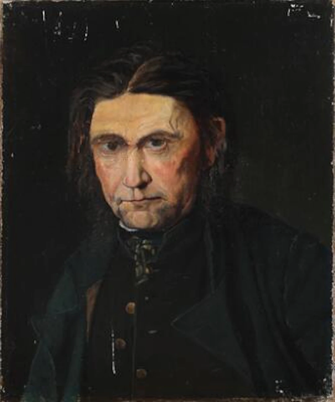 Painter unknown, 19th century: Portrait of a man. Unsigned. Oil on
