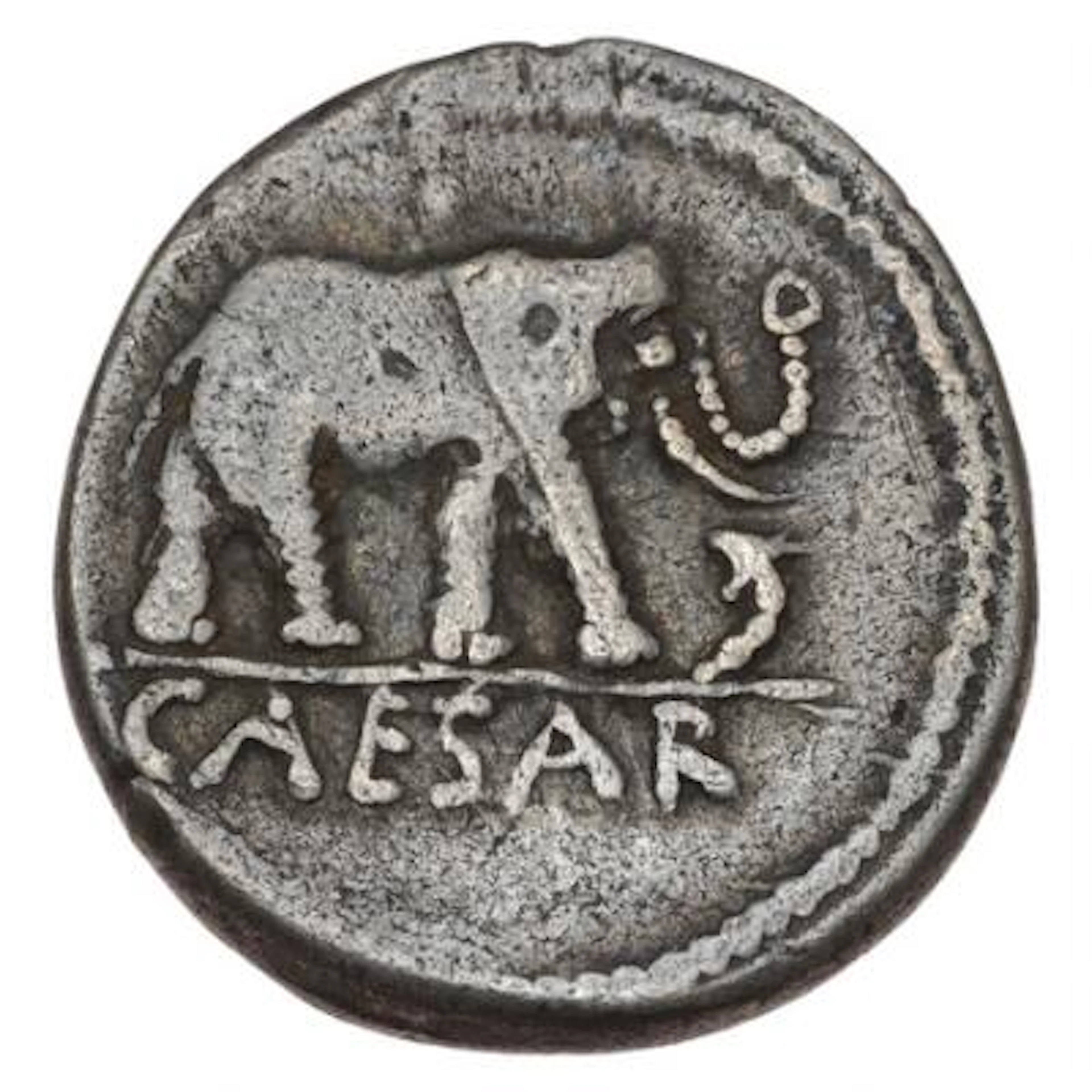 Roman Republic, Gaius Julius Caesar, Denarius, 49/48 BC, Gallia Narbonensis