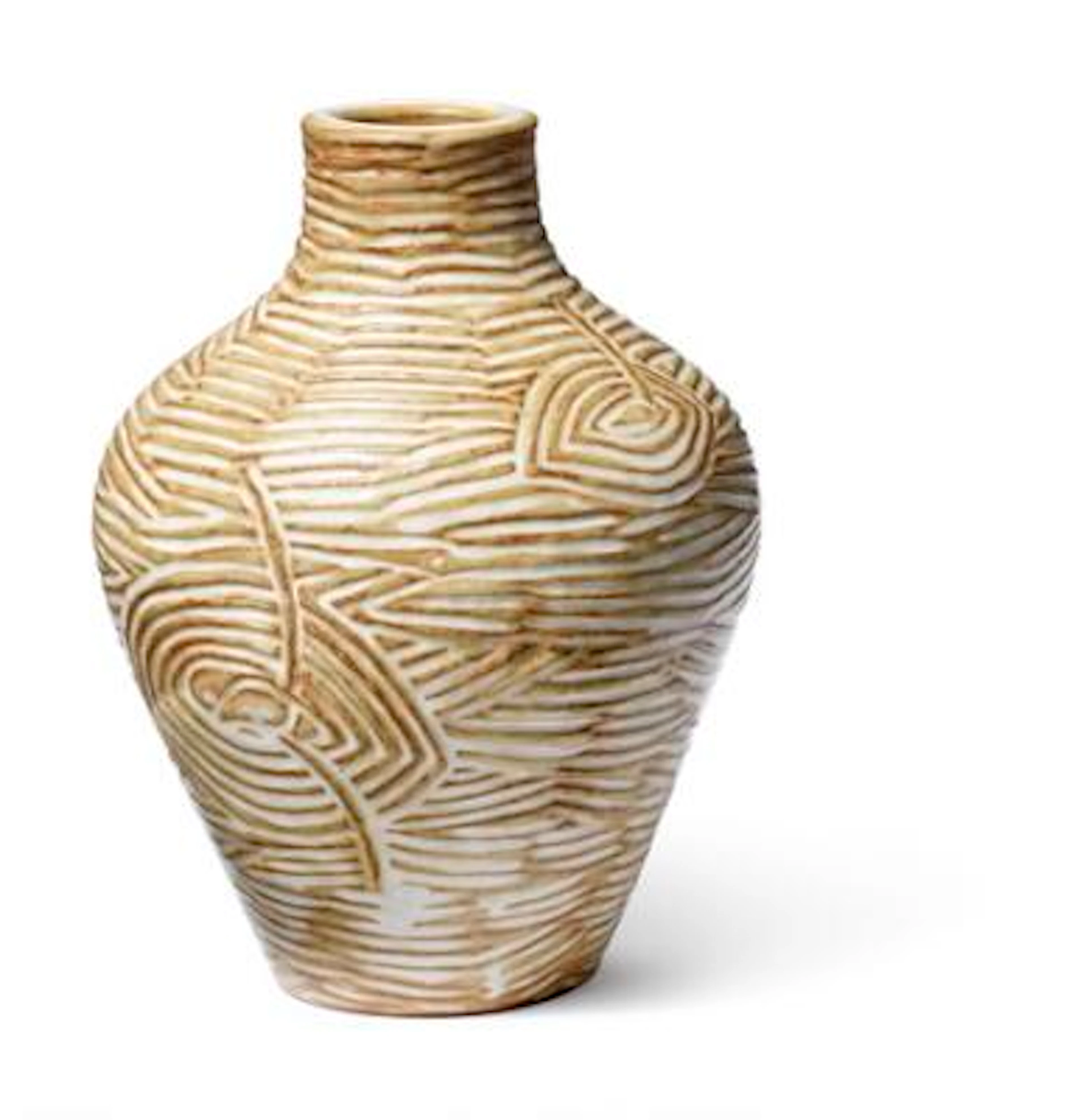 Axel Salto: A round stoneware vase modelled with narrow mouth and