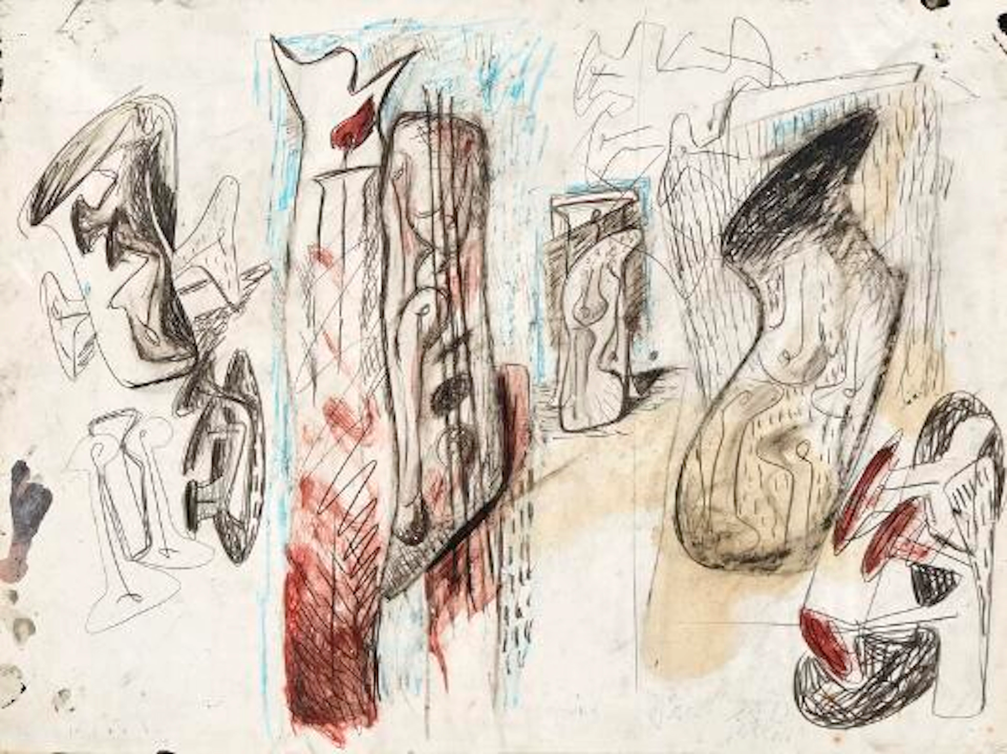Markus Lüpertz: Untitled. Signed Lüpertz 1987 with indistinct inscription.