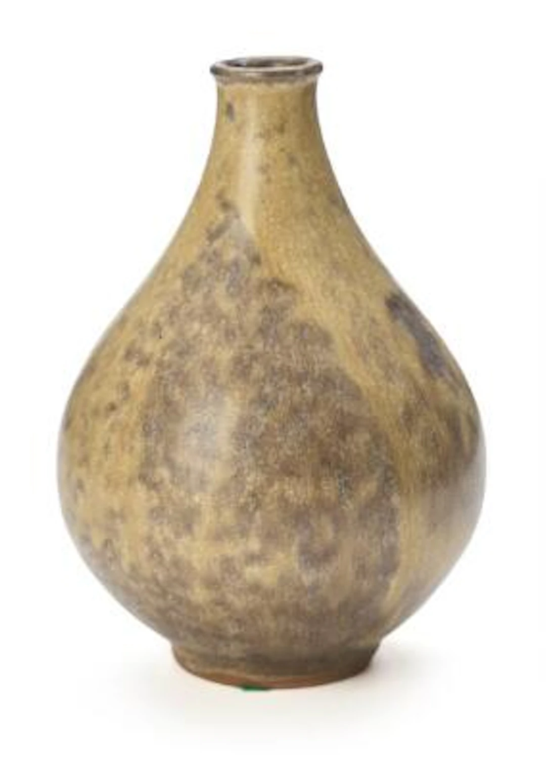Arne Bang: A small stoneware vase decorated with light brown and grey-brown