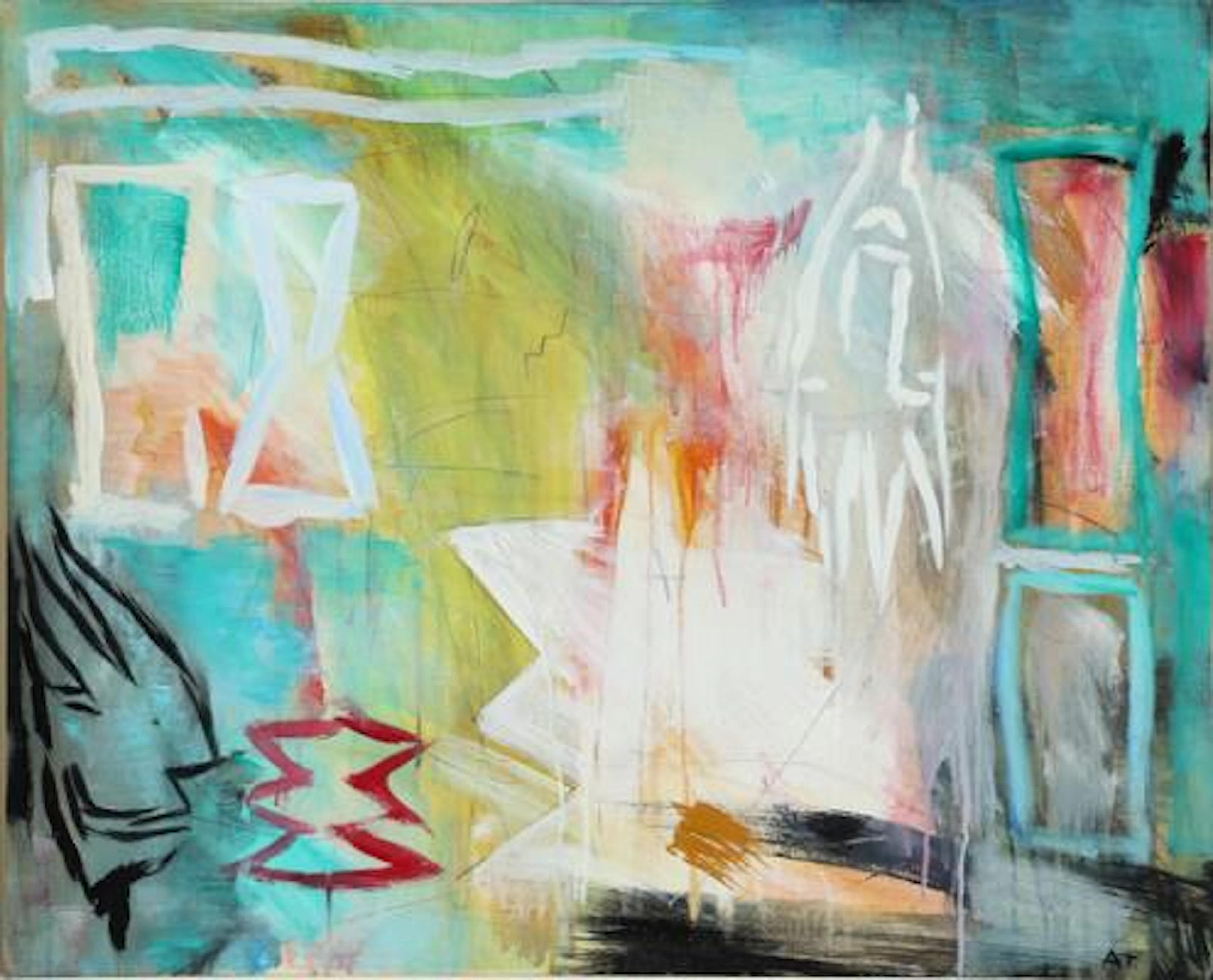 Anne Tholstrup: Untitled. Signed and dated on the reverse. Oil on