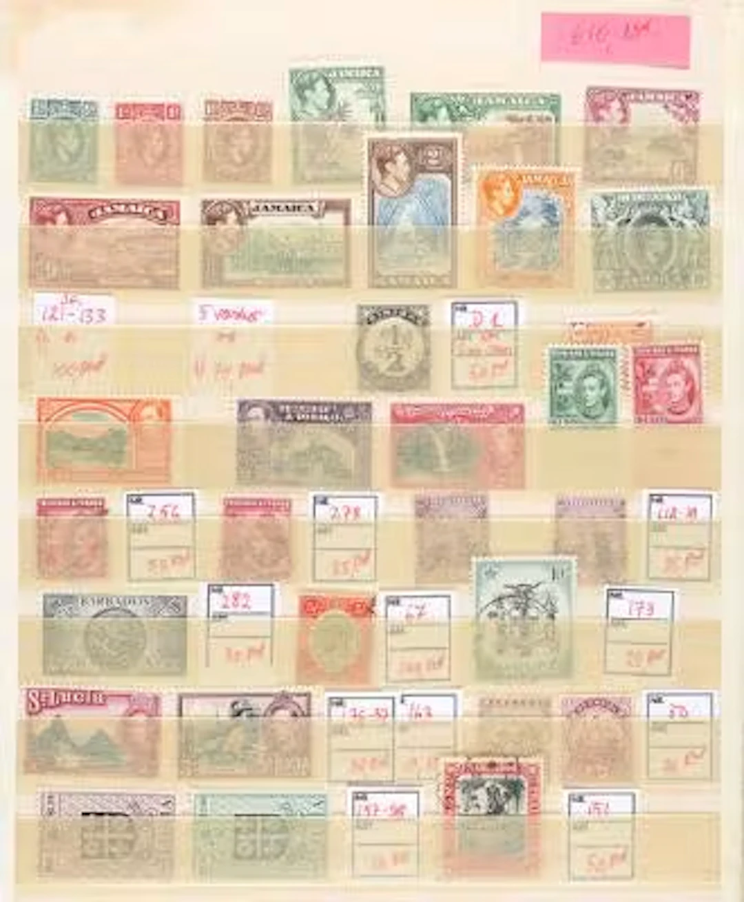 British Commonwealth. Stockbook with selected stamps with high cat.