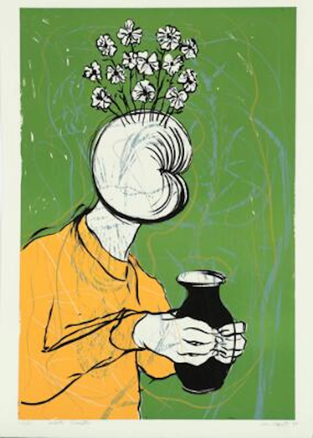 Lars Nørgård: "Livets blomster". Signed Lars Nørgård 91, 25/60. Lithograph