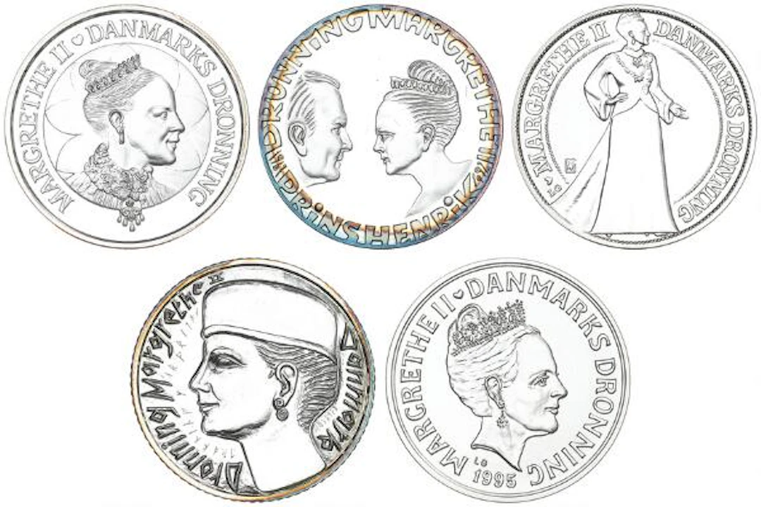 200 kr 1992, 1995 (both types), 1997, 2000, in total 5 pcs – Bruun