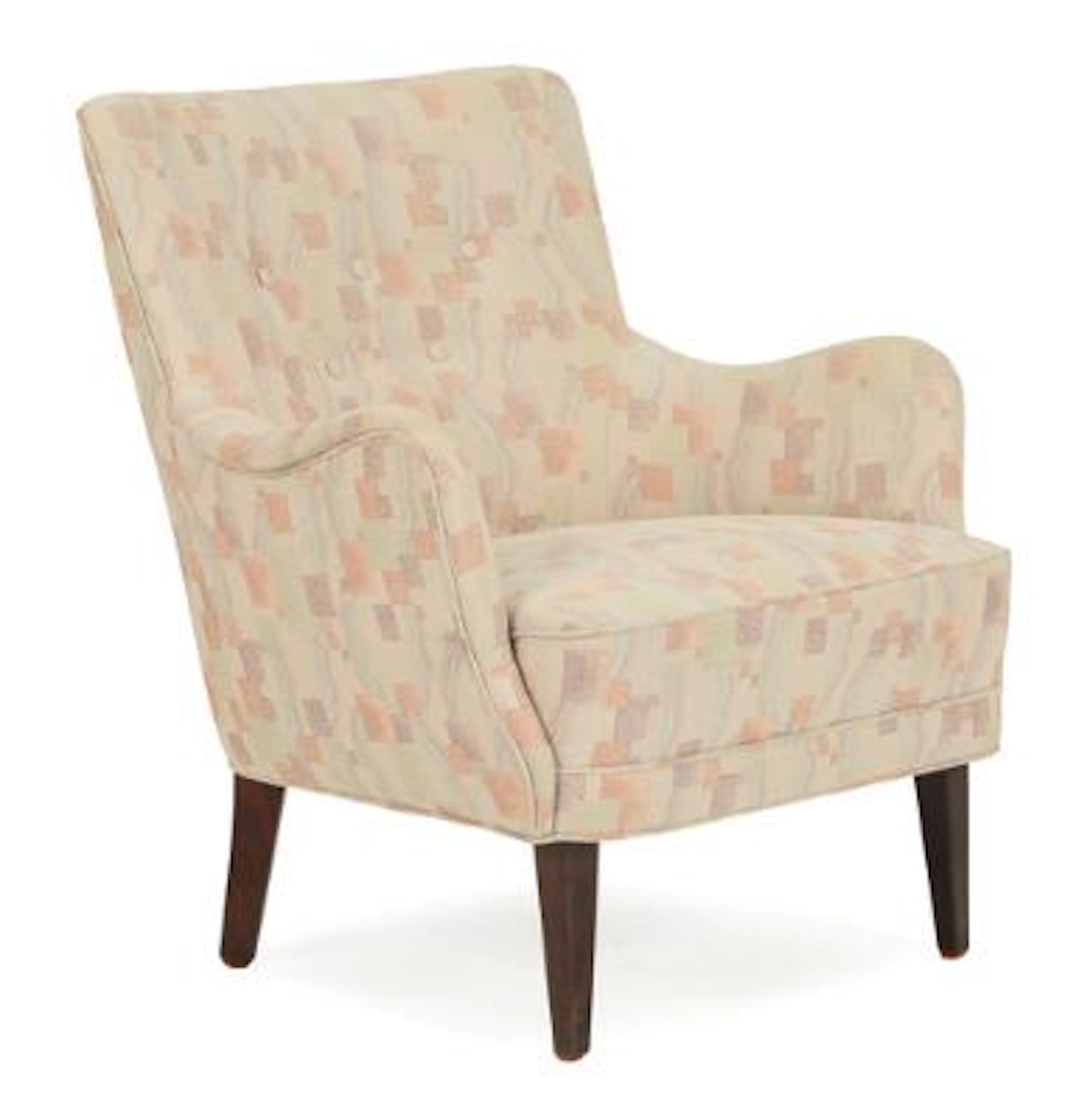 Danish furniture design: Easy chair with dark stained beech legs
